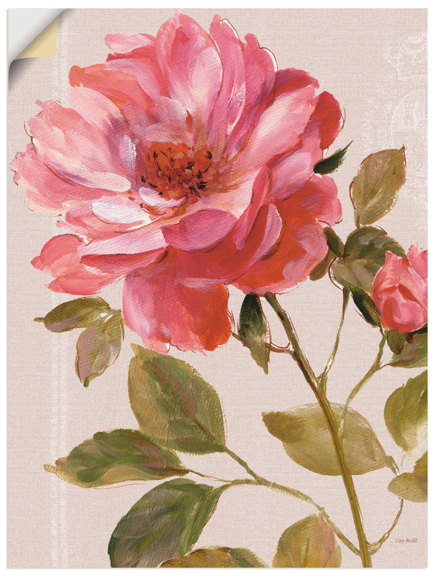 Artland Wandfolie "Harmonische Rosen", Blumen, (1 St.), selbstklebend