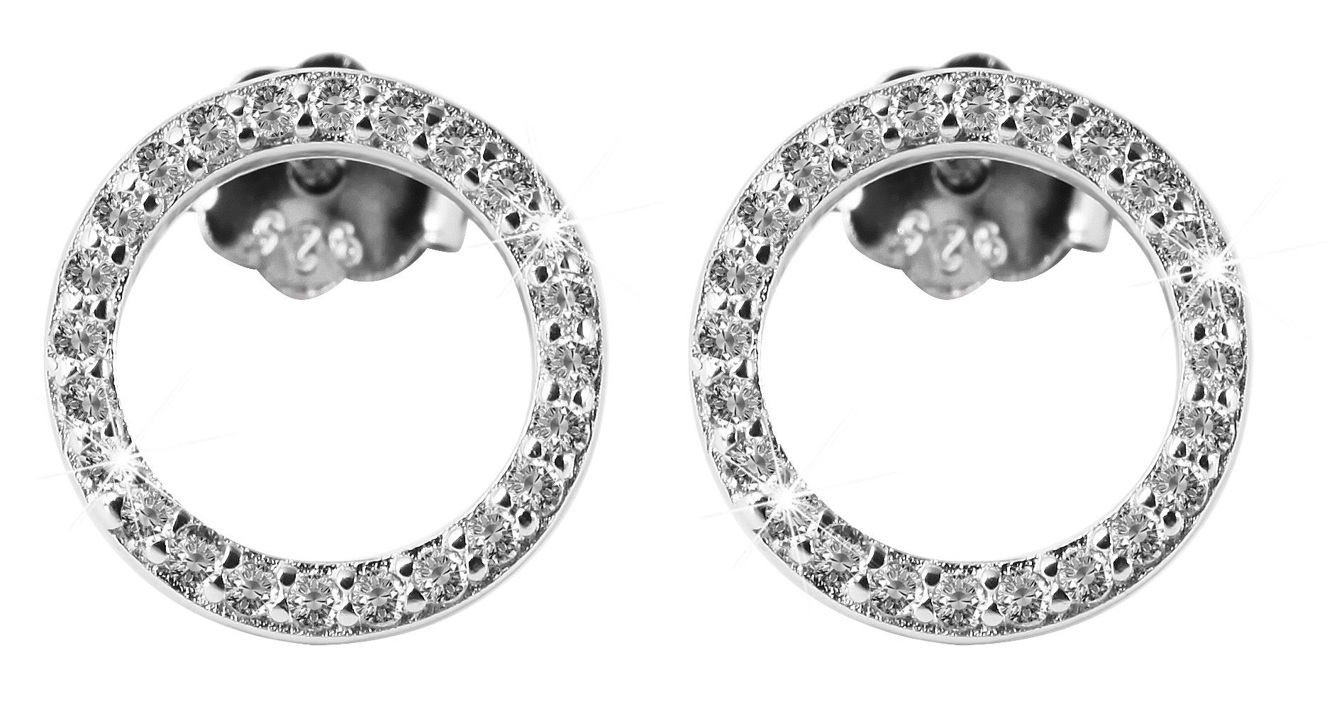 Adelia´s Paar Ohrhänger »Damen Ohrringe – Ohrstecker aus 925 Silber mit Zirkonia« Ein kleines Geschenk mit großer Wirkung