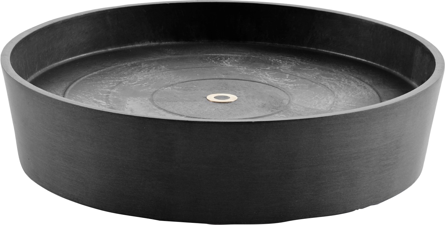 ECOPOTS Blumentopfuntersetzer »SAUCER WHEELS Dark Grey«, BxTxH: 34,1x34,1x9 cm