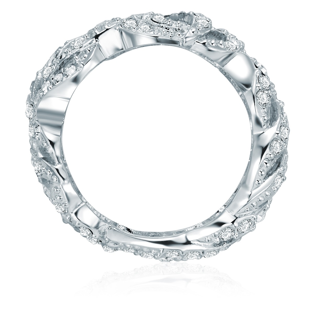 Lulu & Jane LJ203 Fashion Ring Silver Size 52 2