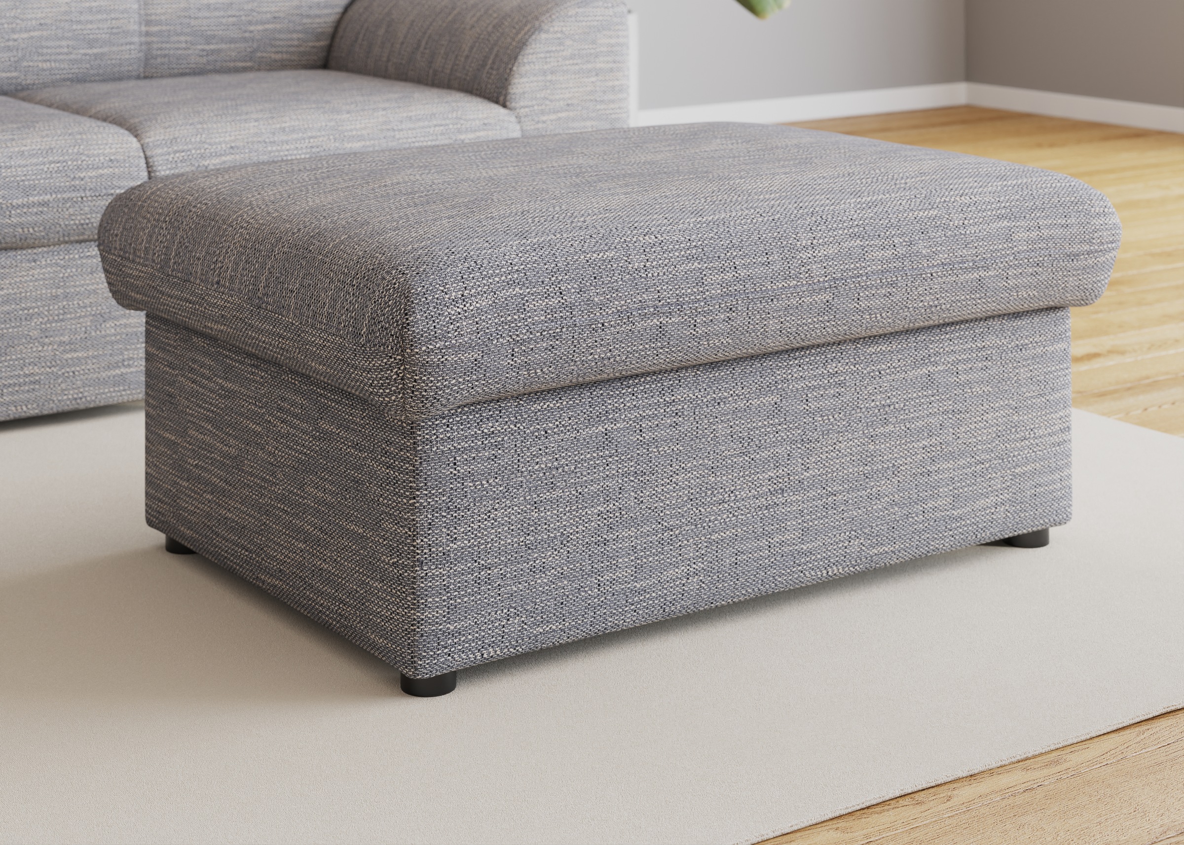 DOMO collection Hocker "Topper", mit Wellenunterfederung, auf Kunststoffgle günstig online kaufen
