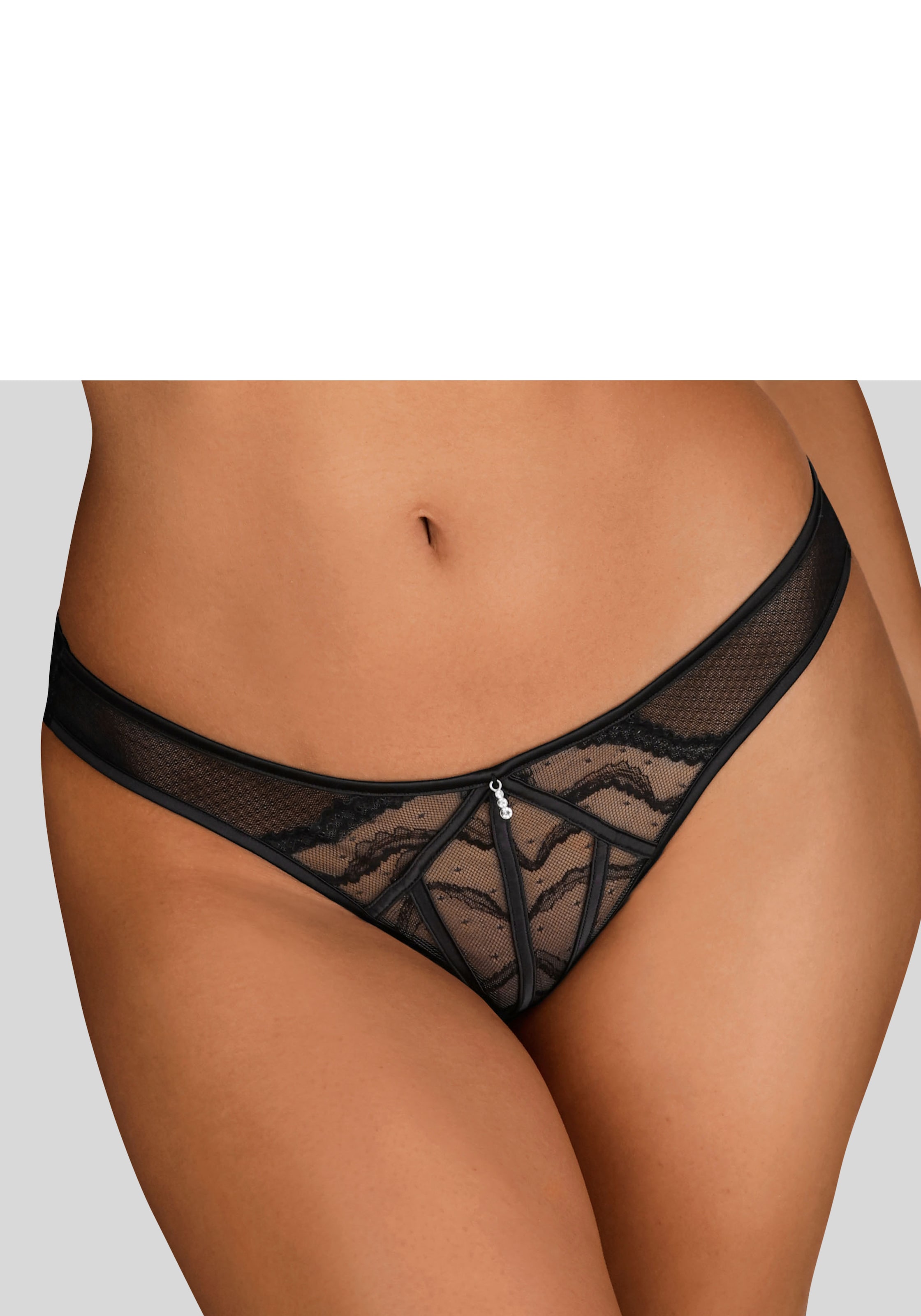 LASCANA Tanga, mit dekorativen Satinbändern, sexy Dessous, Reizwäsche günstig online kaufen