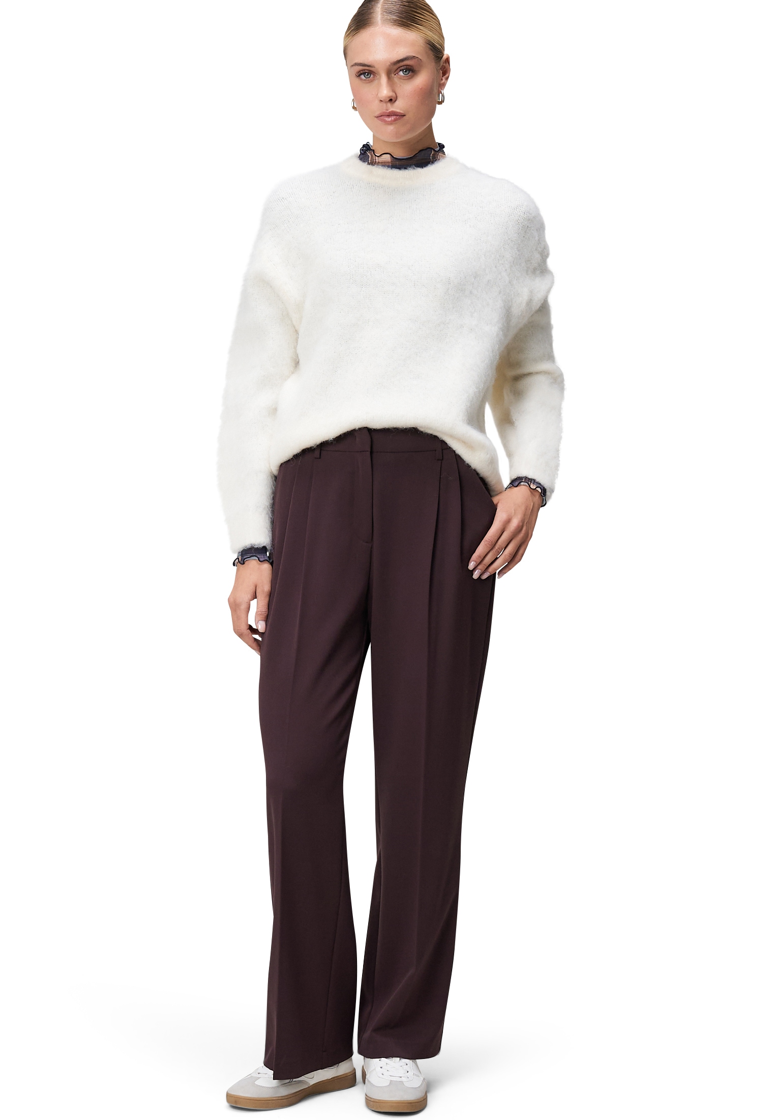 Zero Stoffhose »Damen Stoffhose mit Bügelfalte 30 Inch«  Falten