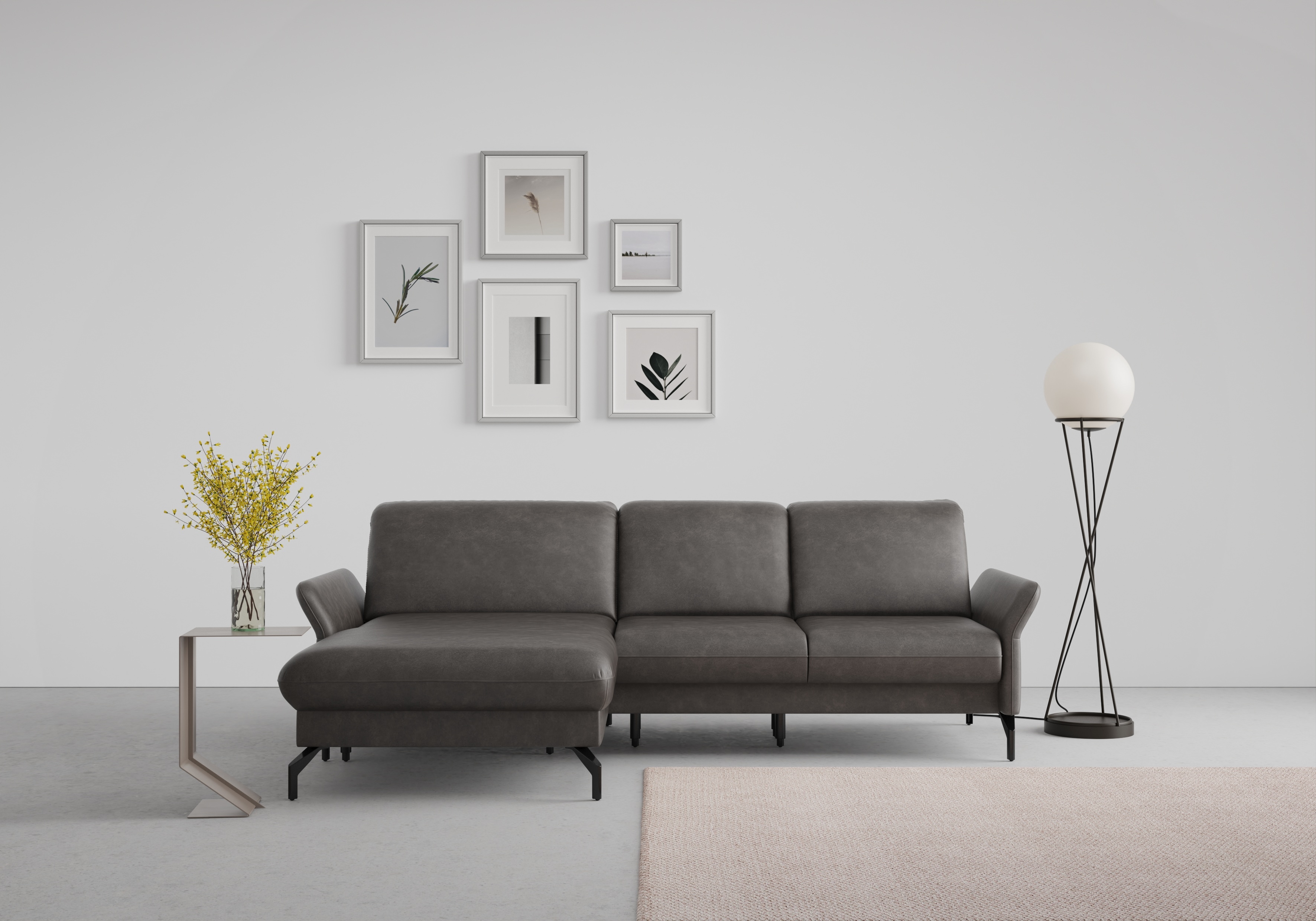 sit&more Ecksofa "Fashion L-Form" wahlweise mit Kopfteilverstellung und Vorziehsitz, motorisch