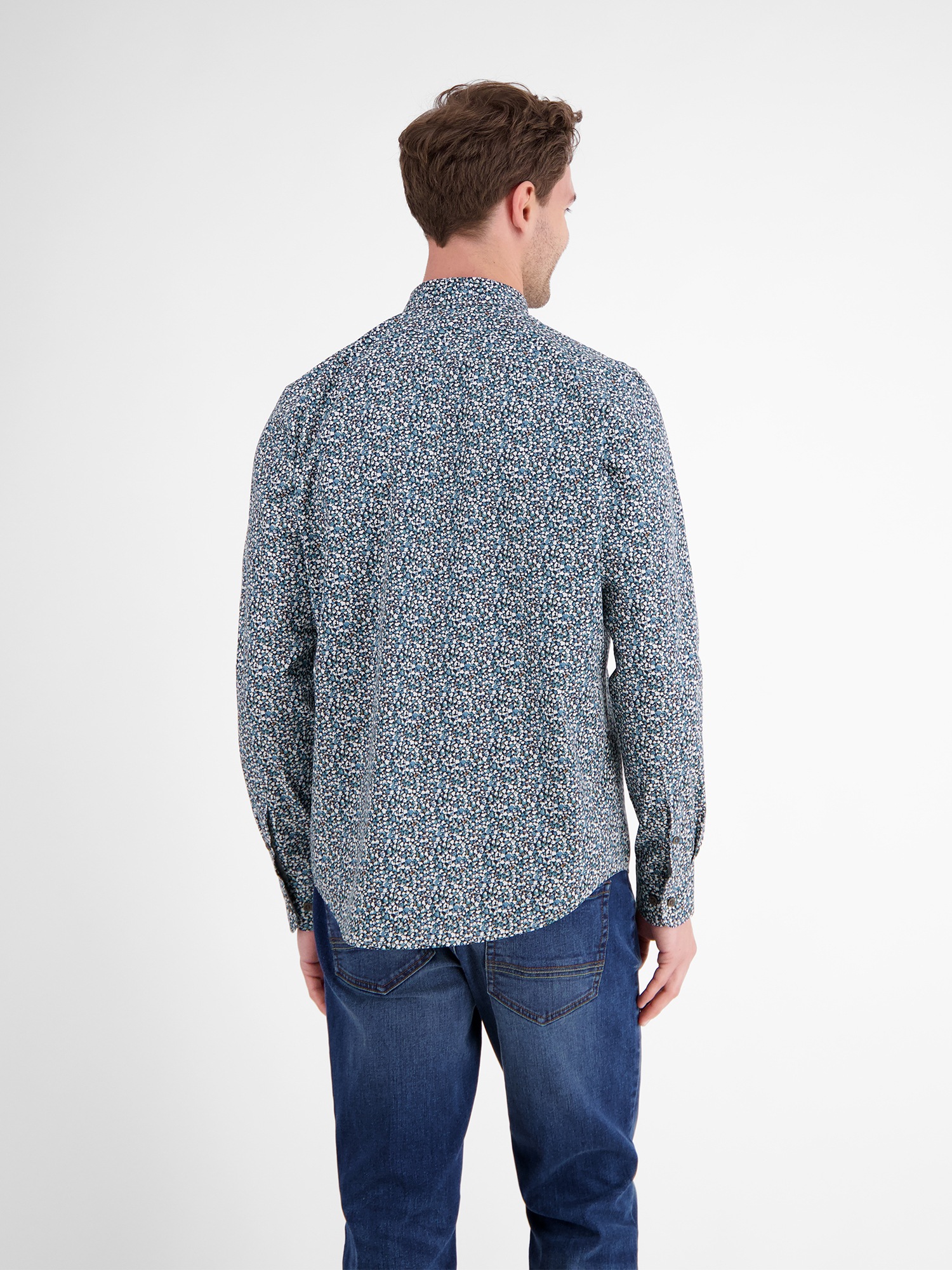 LERROS Langarmhemd "Herren Langarmhemd, modern gemustert" günstig online kaufen