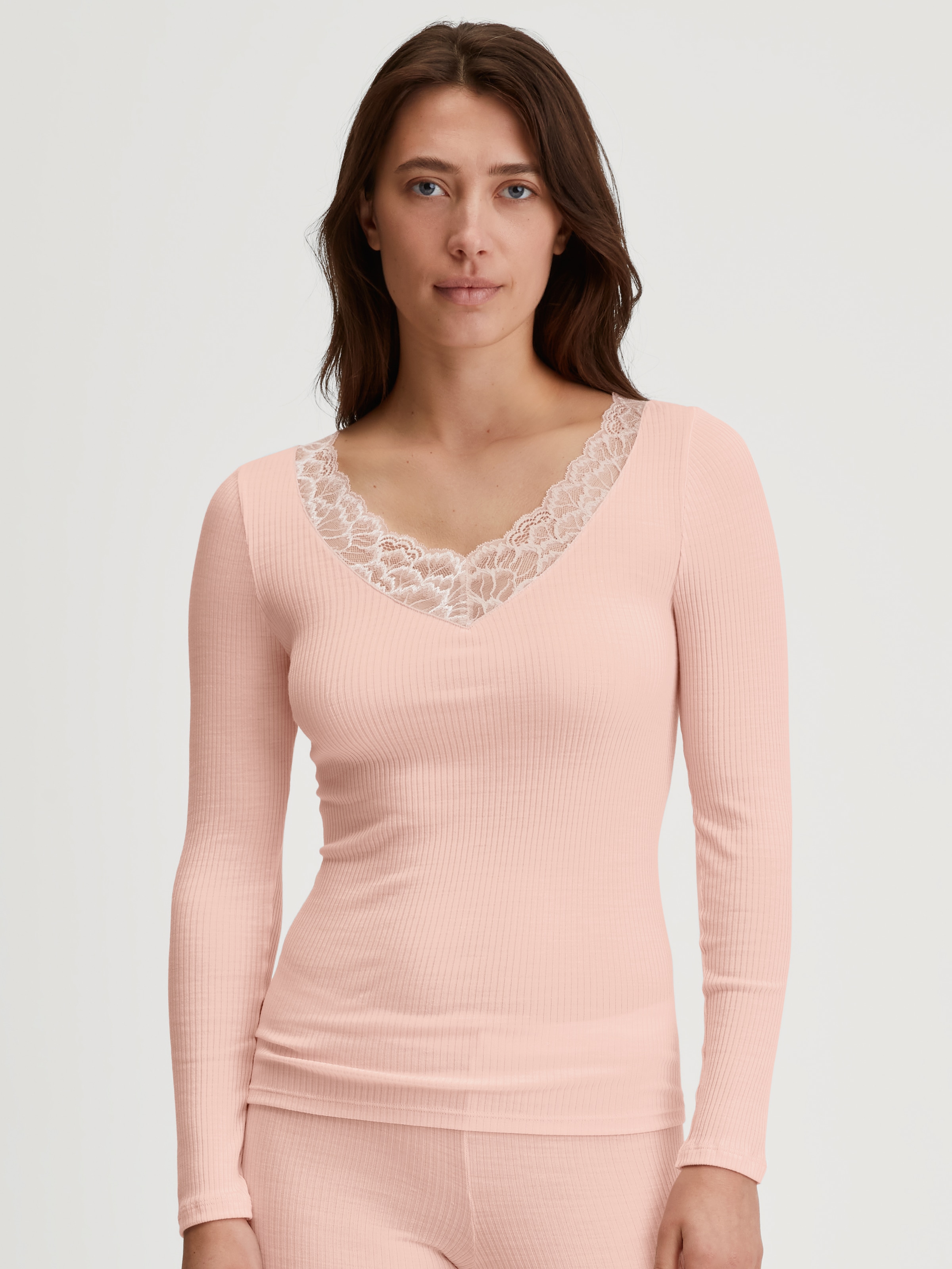 CALIDA Longsleeve "Silky Wool Joy" zarte Spitzen-Details, wärmend, weich, l günstig online kaufen