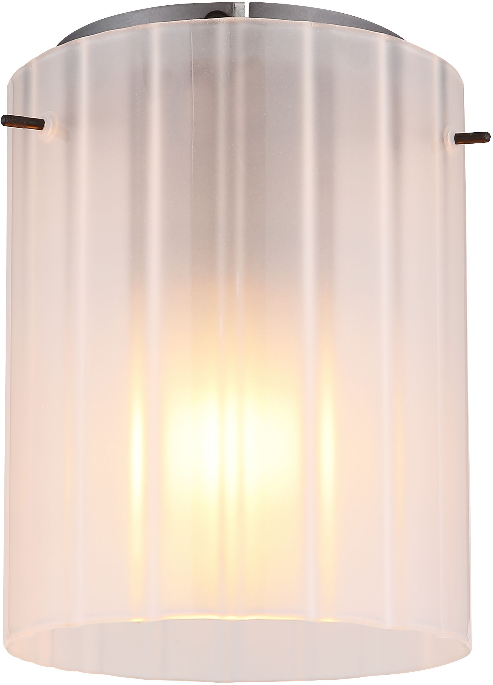 GLOBO LIGHTING Deckenleuchte »TULIVAR«, Leuchtmittel E27 | ohne Leuchtmittel, Deckenlampe/Glas satiniert/Rillen/Flur/Wohnzimmer