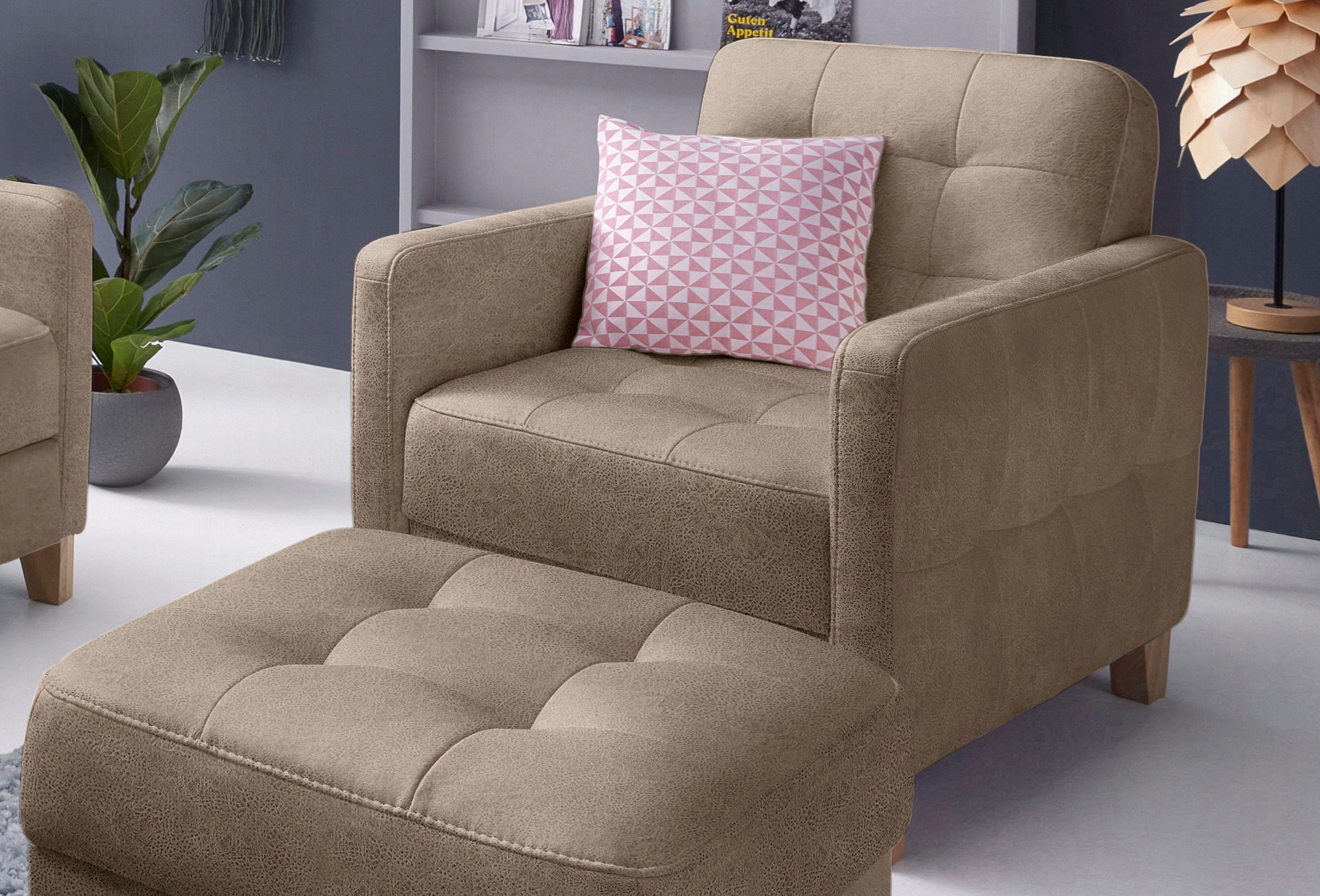 Thumbnail - exxpo - sofa fashion Sessel "Elio, Loungesessel, aufwendige Detailverarbeitung, bequem und modern" hoher Sitzkomfort für...