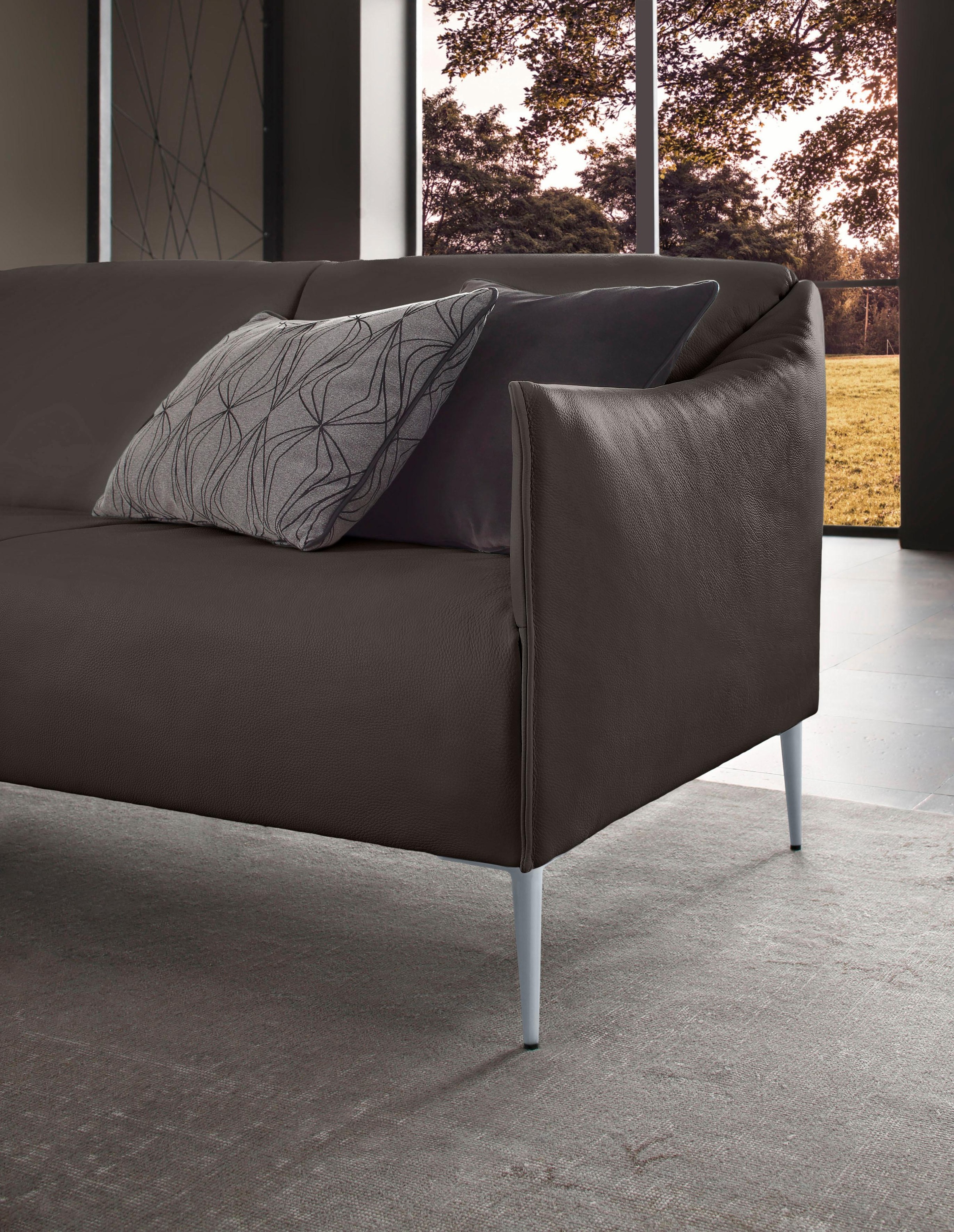 W.SCHILLIG 2-Sitzer »sally«, mit Metallfüßen in Silber matt, Breite 154 cm