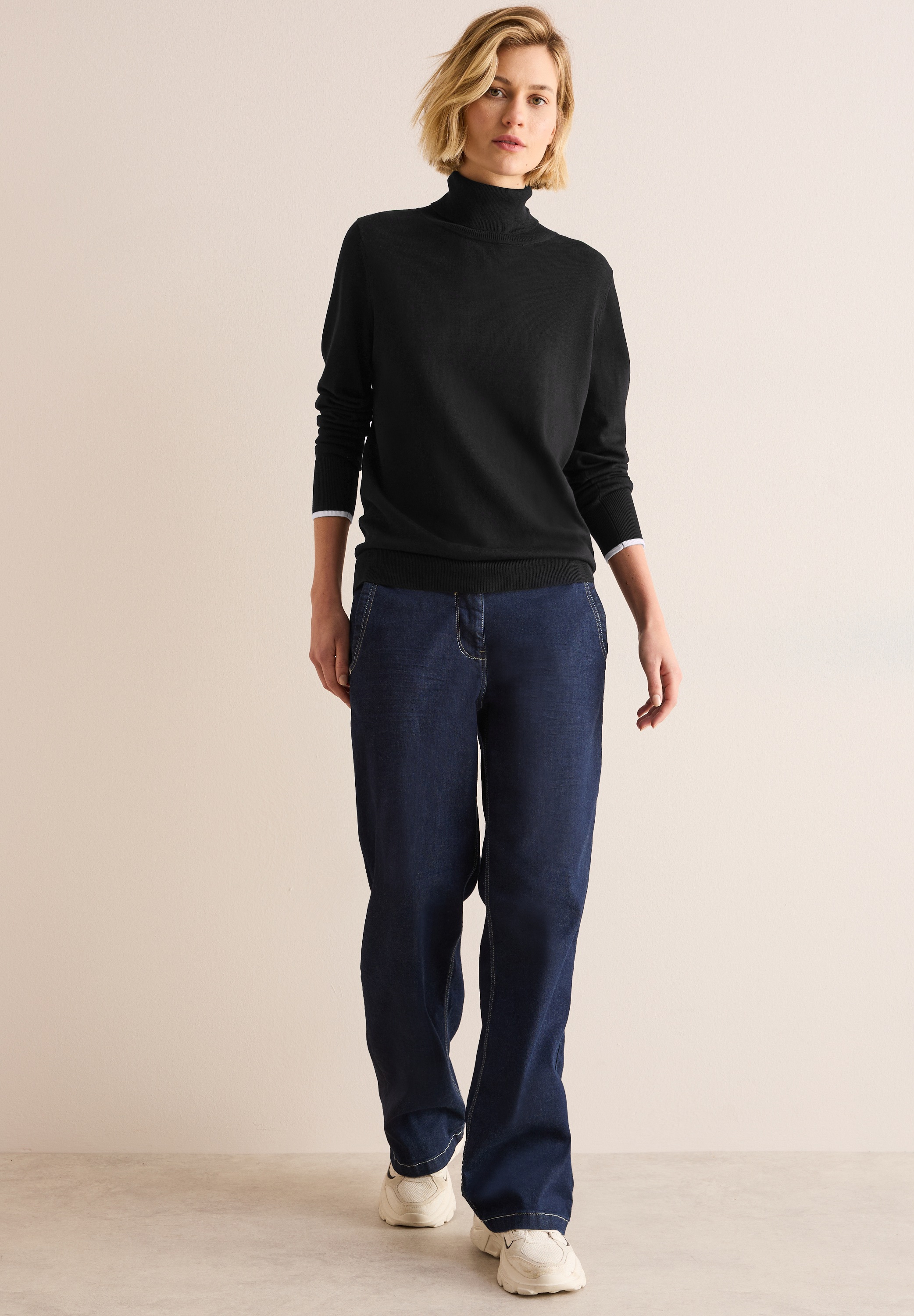 Cecil Rollkragenpullover, aus Baumwolle mit Stretchanteil
