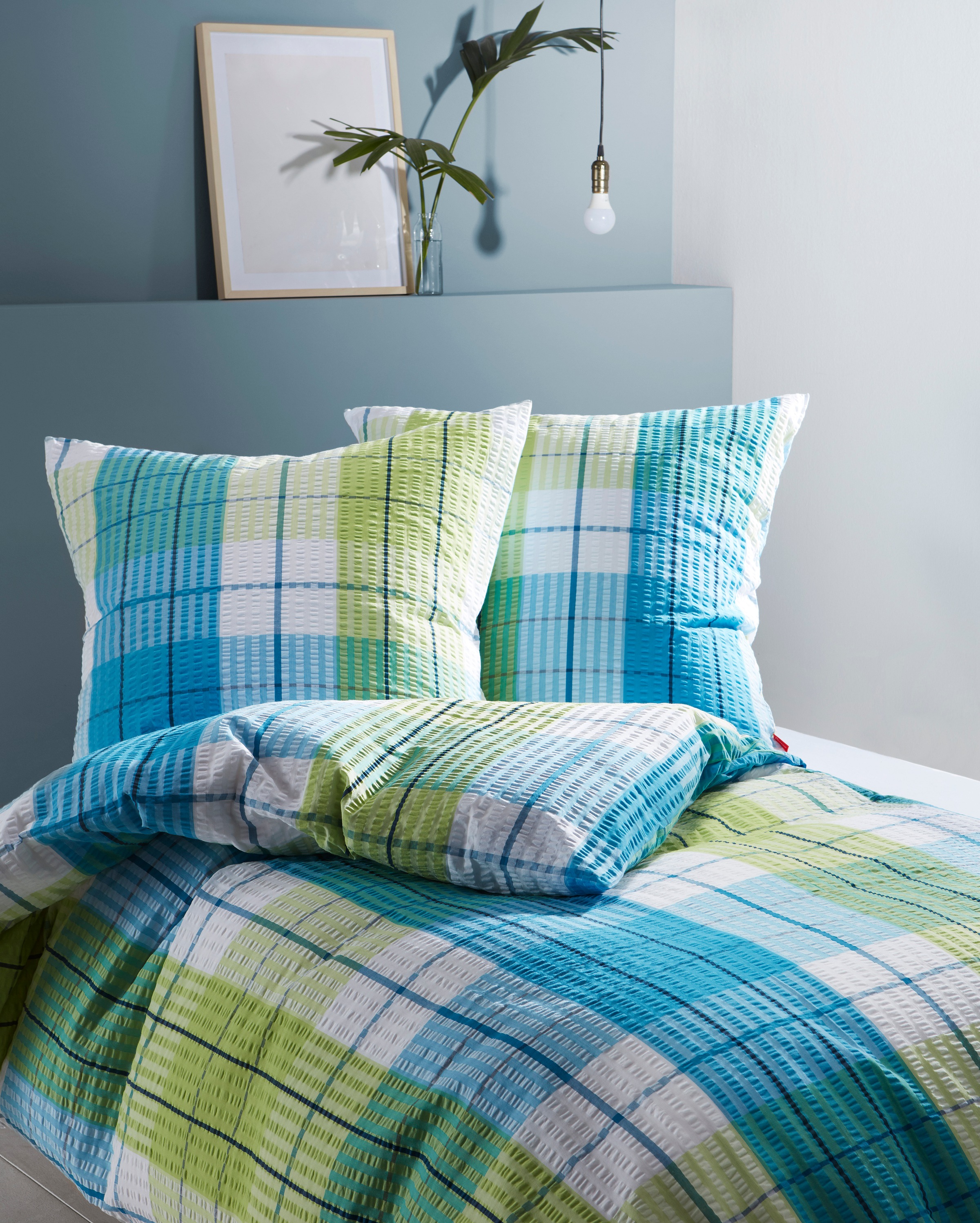fleuresse Bettwäsche "Rio" 2 Stk. tlg. Feine buntgewebte Seersucker-Bettwäs günstig online kaufen
