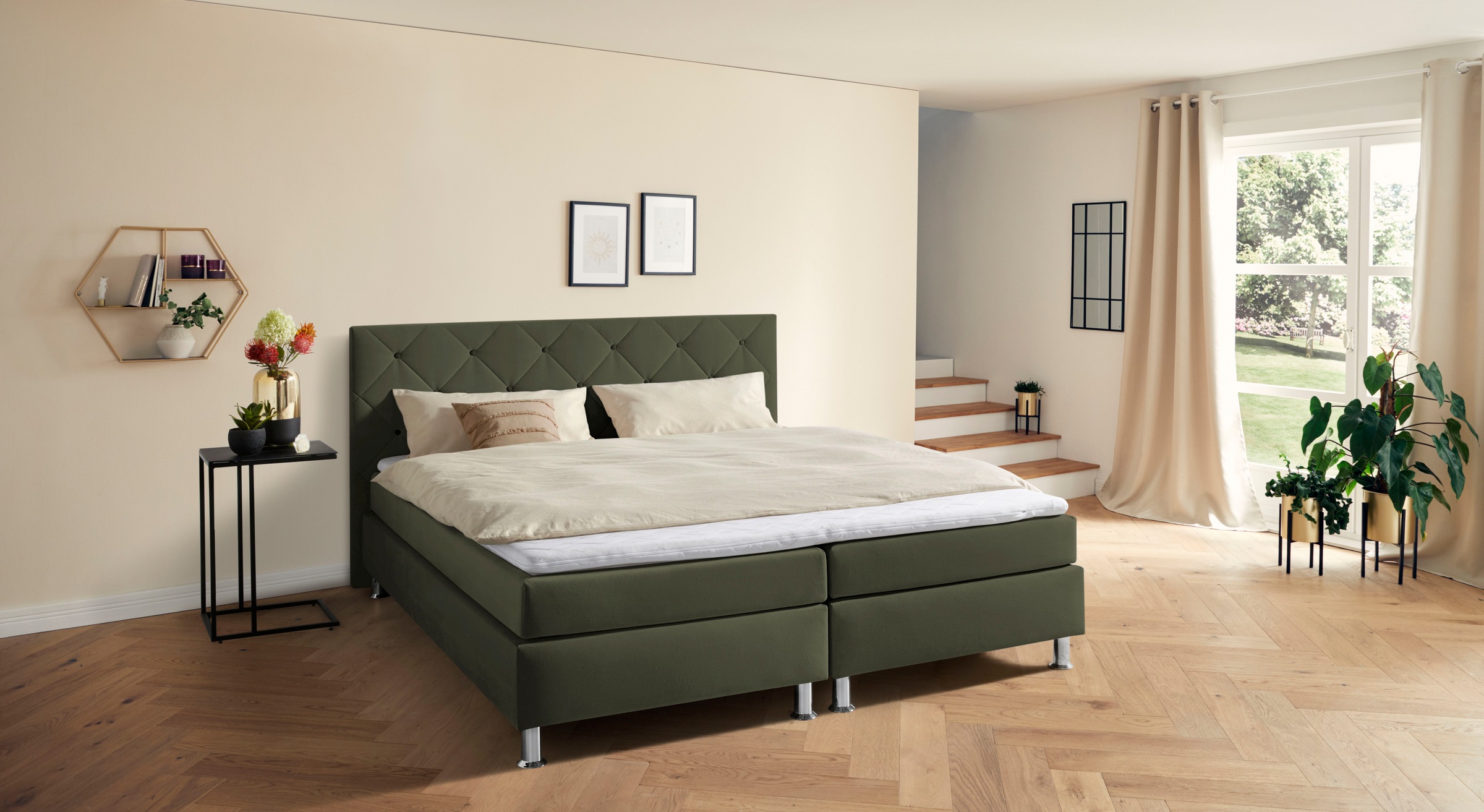 COLLECTION AB Boxbett »Sarina«, Inklusive Topper, wahlweise mit Bettkasten, in H2, H3... kaufen