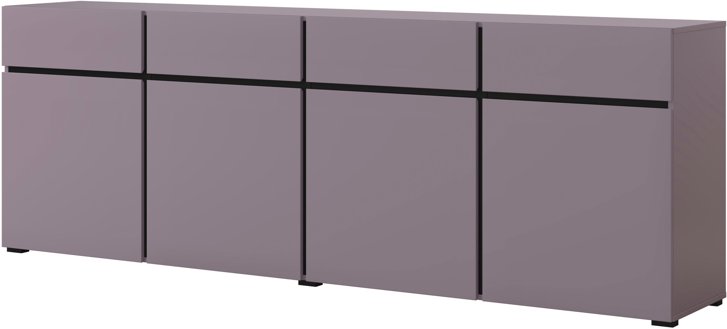 Thumbnail - OTTO home Sideboard "Cross,Breite 225 cm, moderne grifflose Kommode,4 Türen/4 Schubkästen" Schubladenschrank mit viel St...