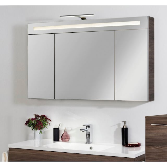 FACKELMANN Spiegelschrank »CL 120 - Ulme-Madera«, Badmöbel Breite 120 cm, 3  Türen, doppelseitig verspiegelt bestellen | BAUR