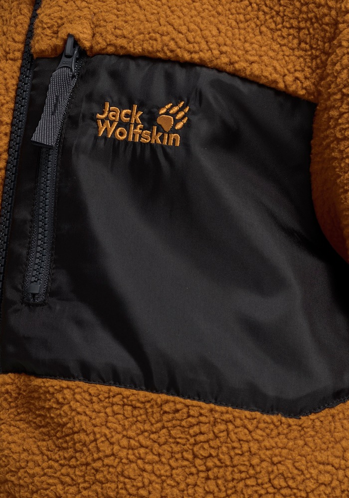 Jack Wolfskin Fleecejacke »LITE CURL FZ K« atmungsaktiv, Übergangsjacke, aufgesetzte Brusttasche mit Zipper