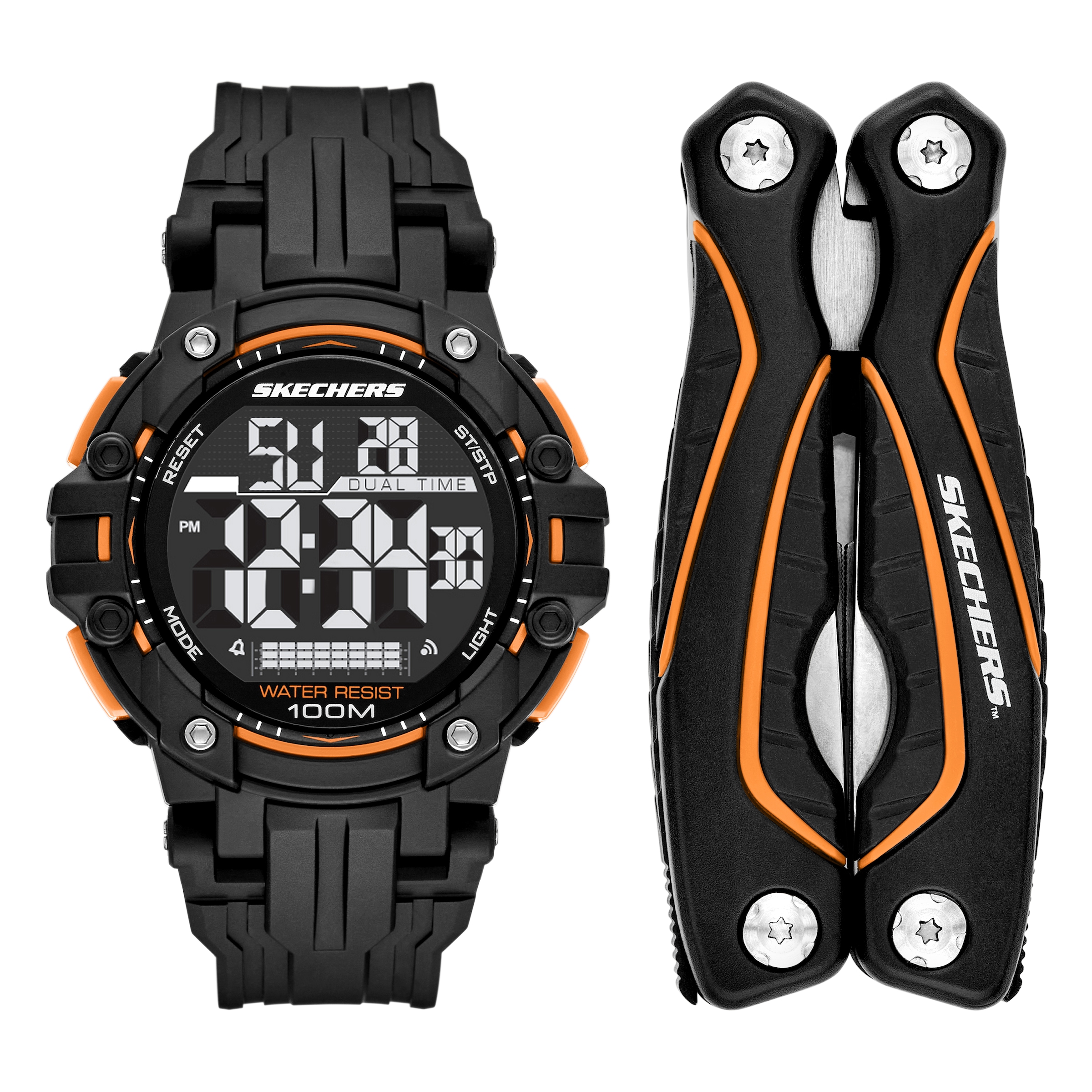Skechers Chronograph »Digi Pliers Set« Quarzuhr, Armbanduhr, Ideal auch als Geschenk, digital, Tag, Wochentag