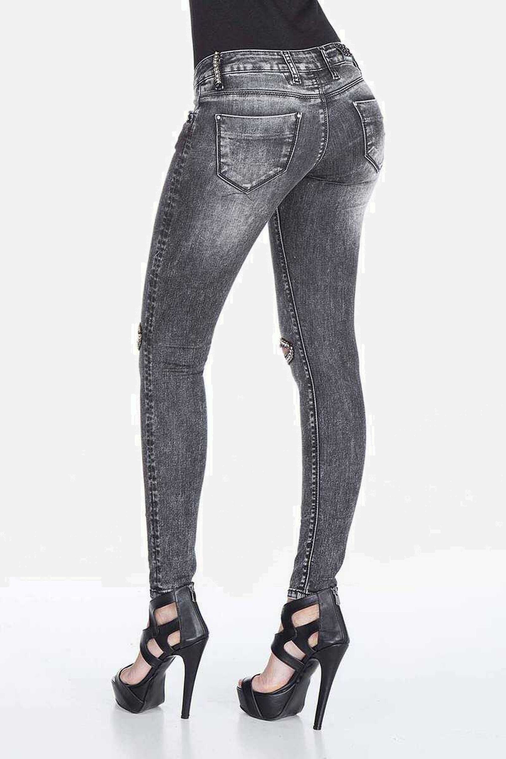 Cipo & Baxx Slim-fit-Jeans »Jeans«, im trendigen Used-Look, WD307