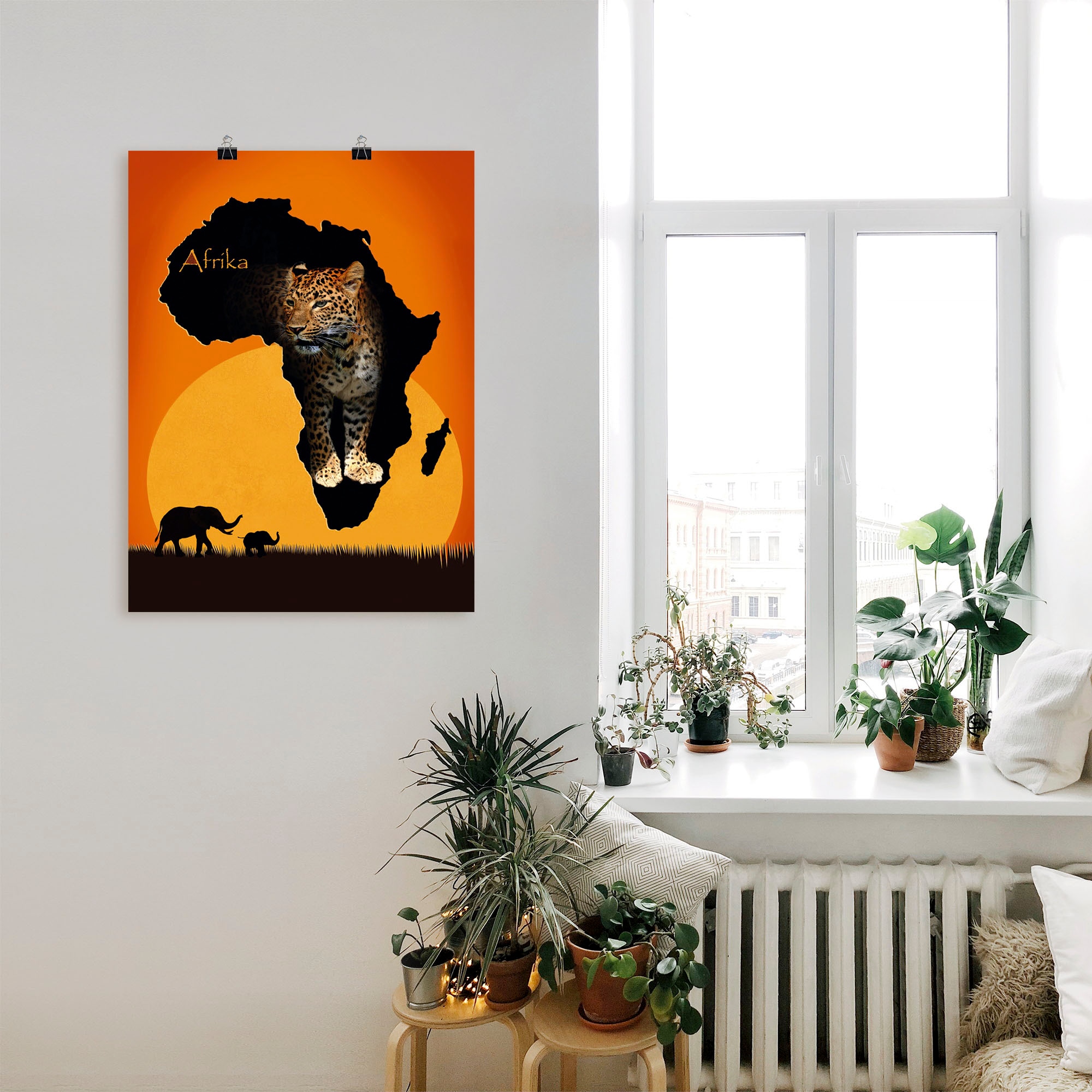 Artland Poster »Afrika der schwarze Kontinent« Wildtiere 1 Stk. tlg. ohne Rahmen