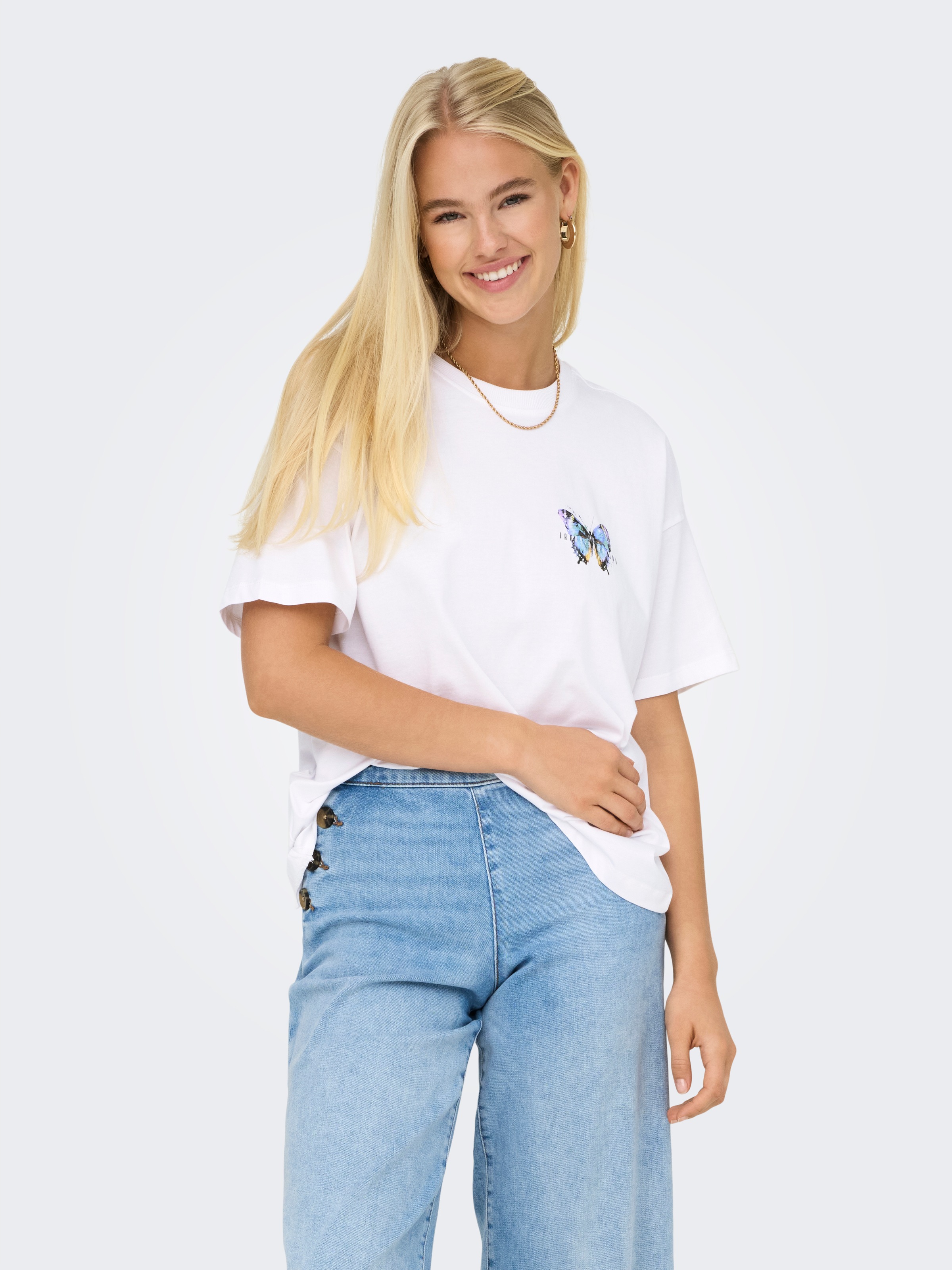 ONLY Kurzarmshirt "ONLVIVVI LIFE S/S LOVELY TOP JRS" günstig online kaufen