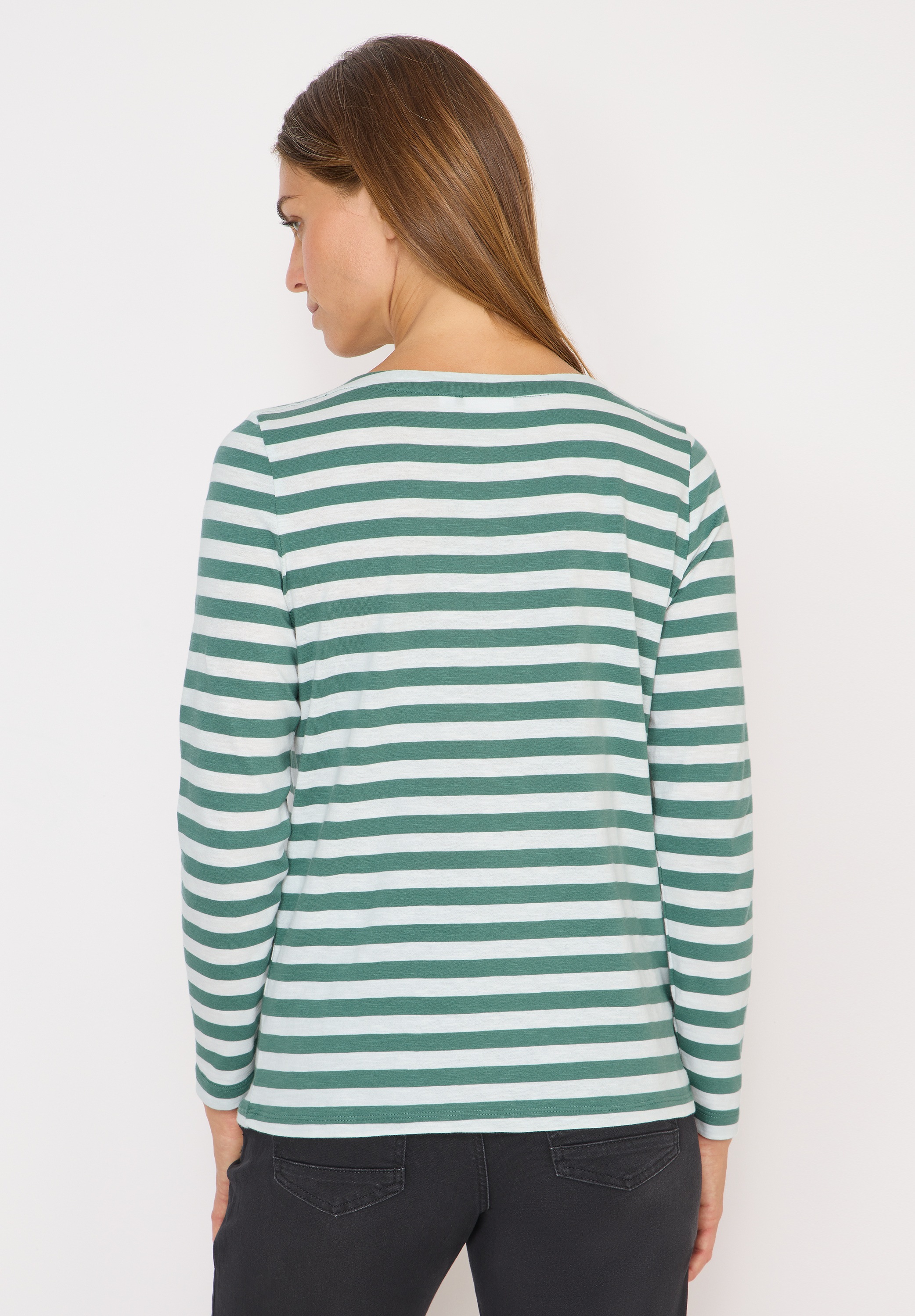 Cecil Langarmshirt aus reiner Baumwolle günstig online kaufen