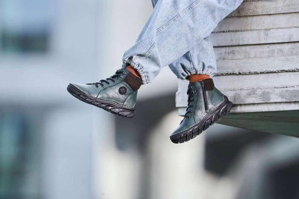 Rieker Winterboots, Schnürboots, Stiefelette mit Innenreißverschluss