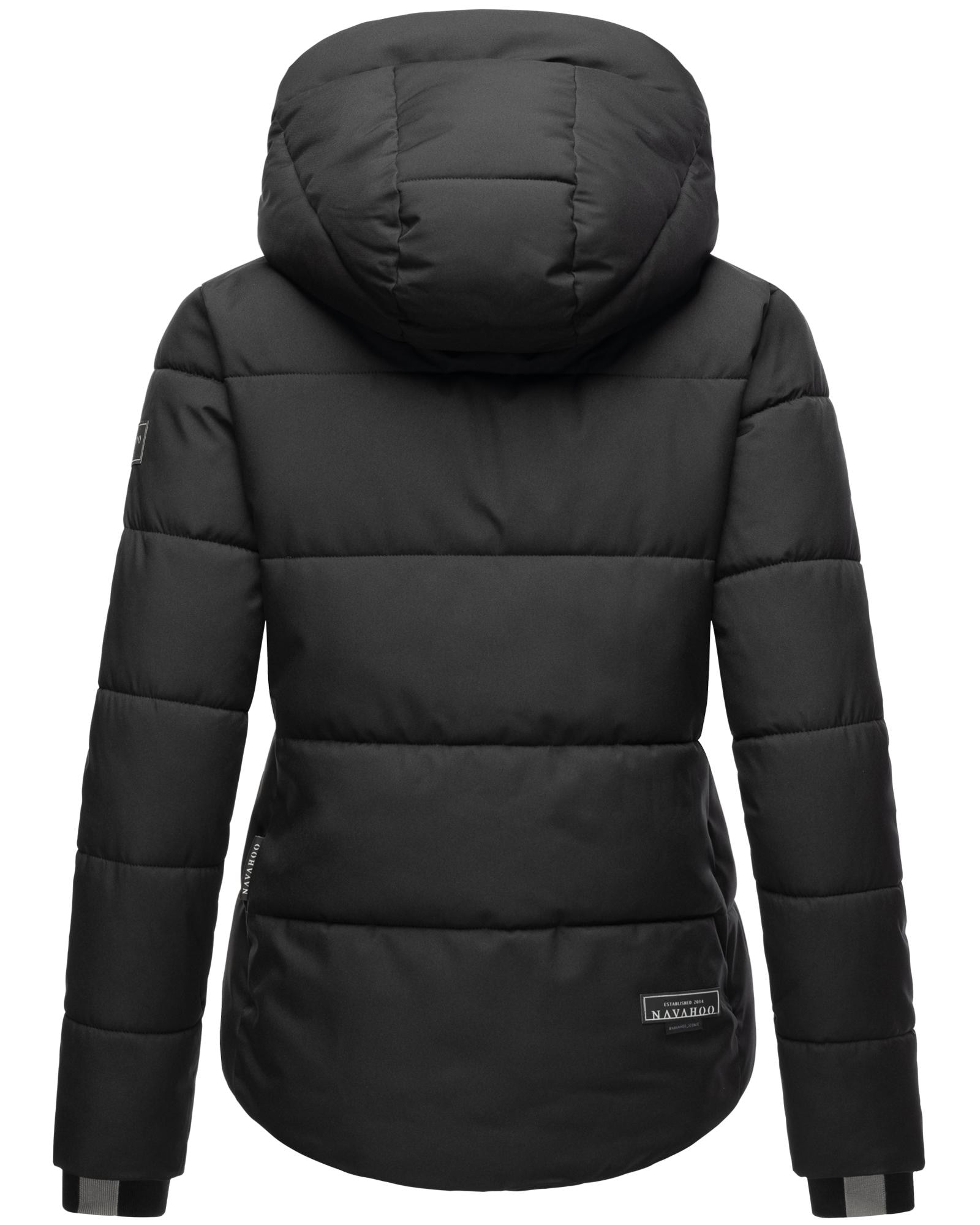 Navahoo Steppjacke »Lachperle XIV«, mit Kapuze, Kurze gesteppte Damen Winterjacke mit hohem Kragen und Kapuze