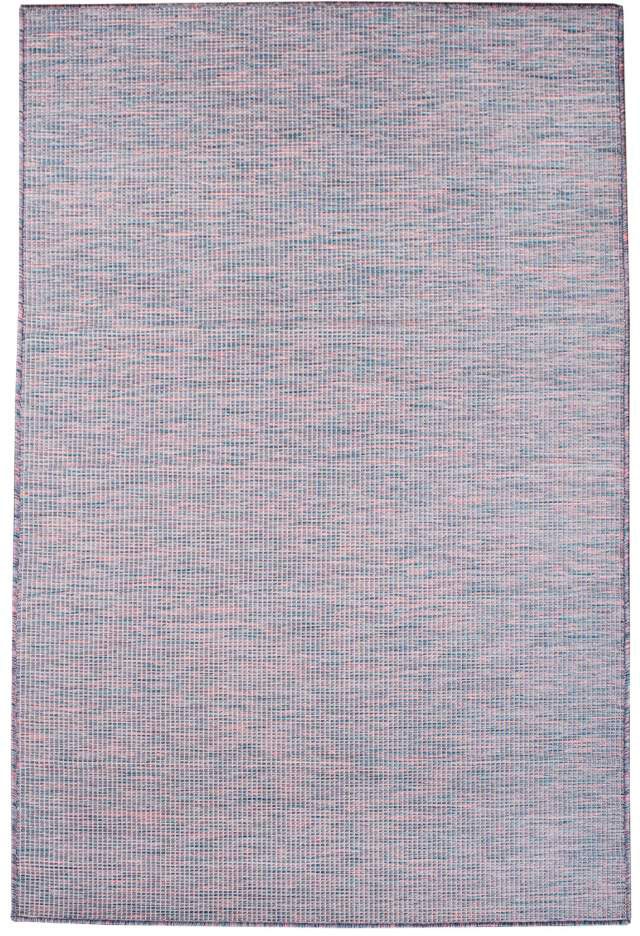 Outdoorteppich CARPET CITY "PALM 2778", blau (blau, pink), B:150cm H:5mm L:150cm, Polypropylen, Teppiche, Outdoorteppich, Läufer, Wetterfest & UV-beständig, für Balkon, Terrasse, Küche, flach 3