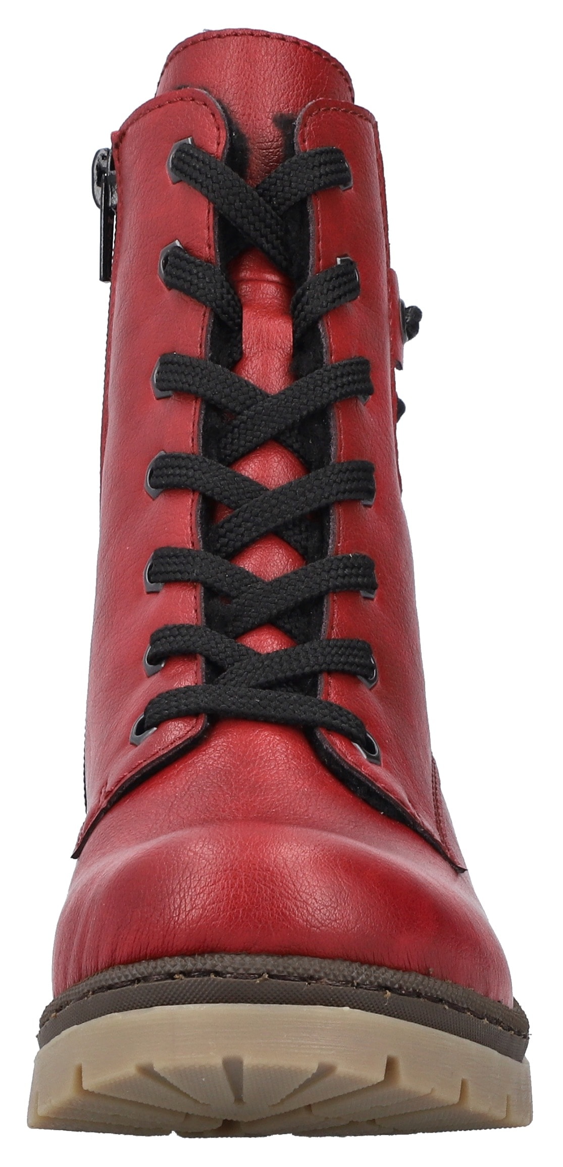 Rieker Winterstiefelette, Schnürboots, Stiefelette, Blockabsatz, mit Warmfutter