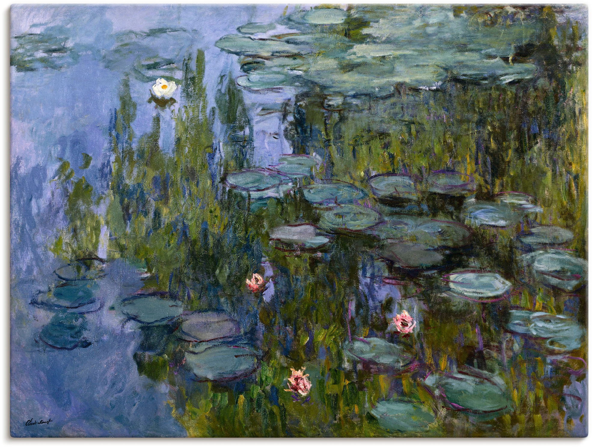 Artland Wandbild "Seerosen (Nympheas). 1918/1921." Blumen 1 Stk. tlg. als L günstig online kaufen