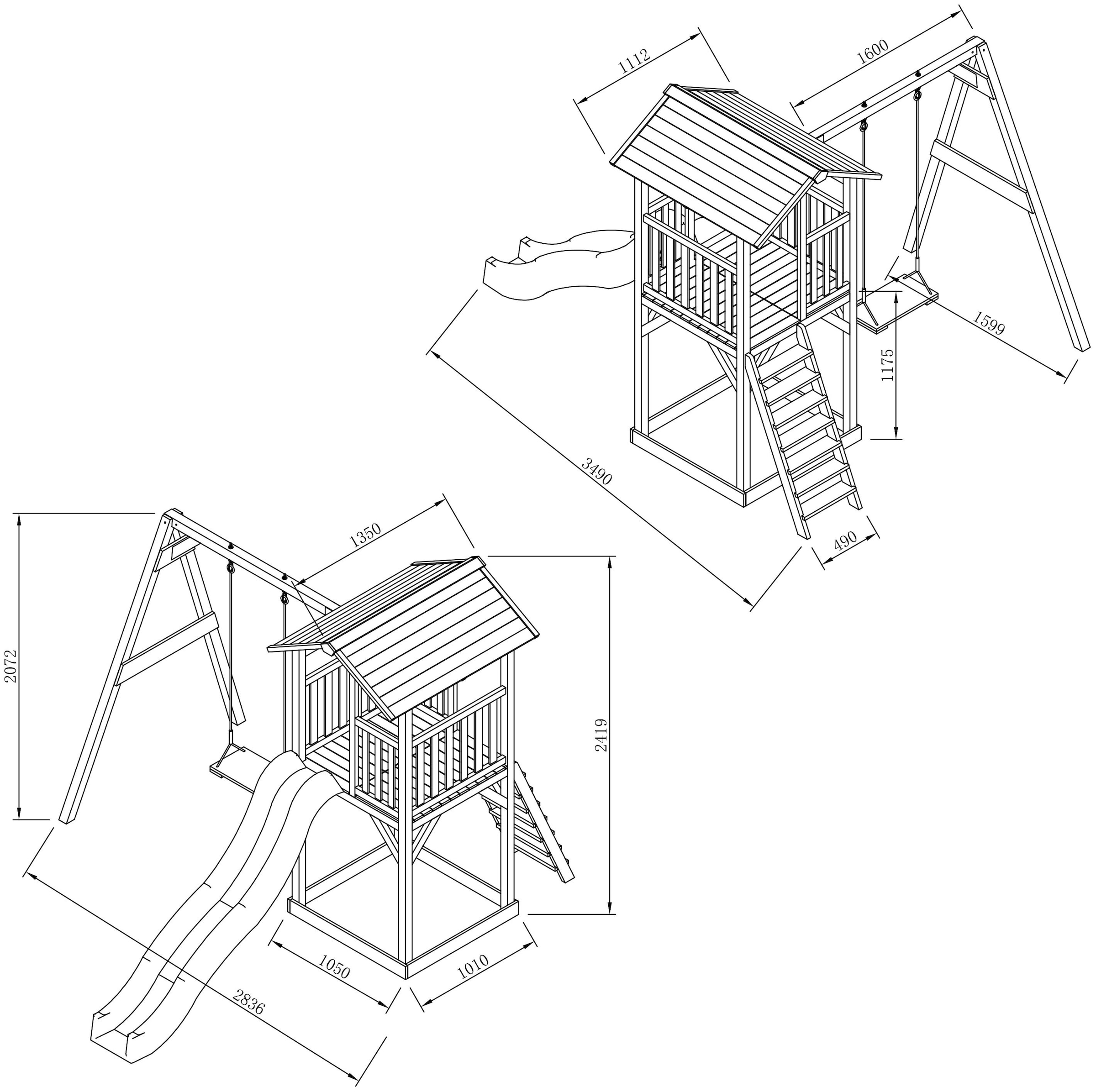 AXI Spielturm »Beach Tower«, mit Einzelschaukel und Rutsche