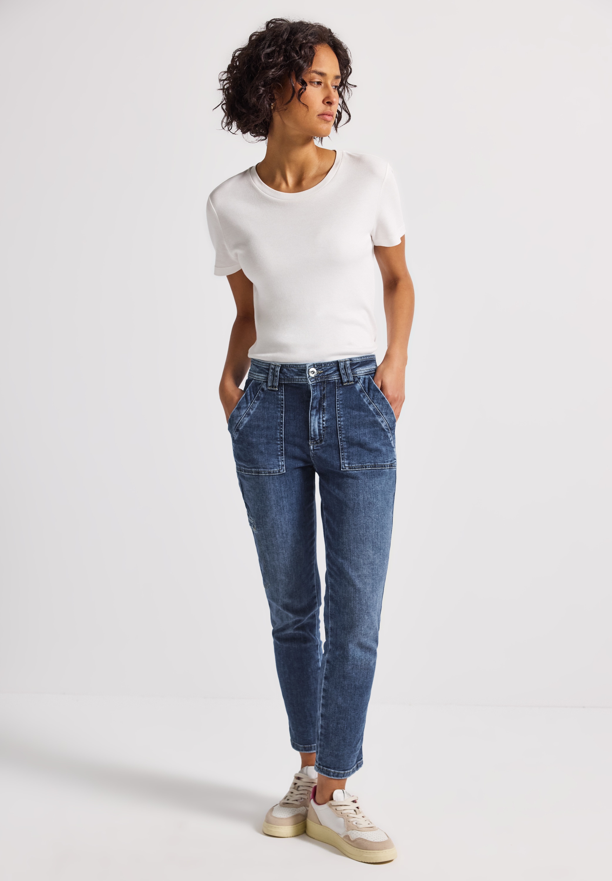 STREET ONE Gerade Jeans, Middle Waist
