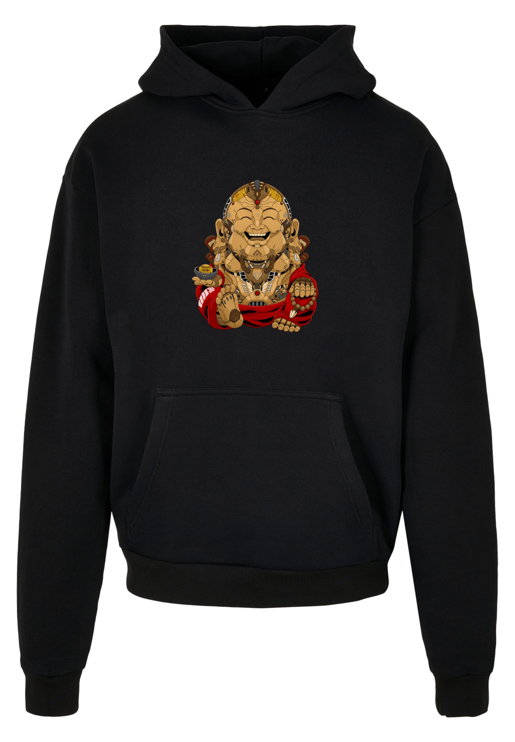 F4NT4STIC Kapuzenpullover »Happy Cyber Buddha CYBERPUNK STYLES«, Print