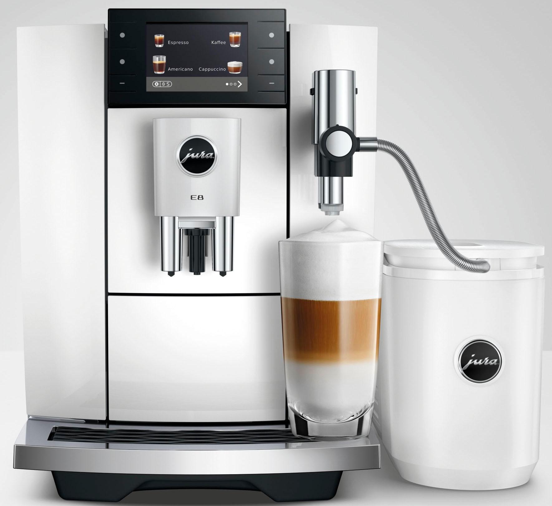 JURA Kaffeevollautomat »15747 E8 Piano White (ED)«