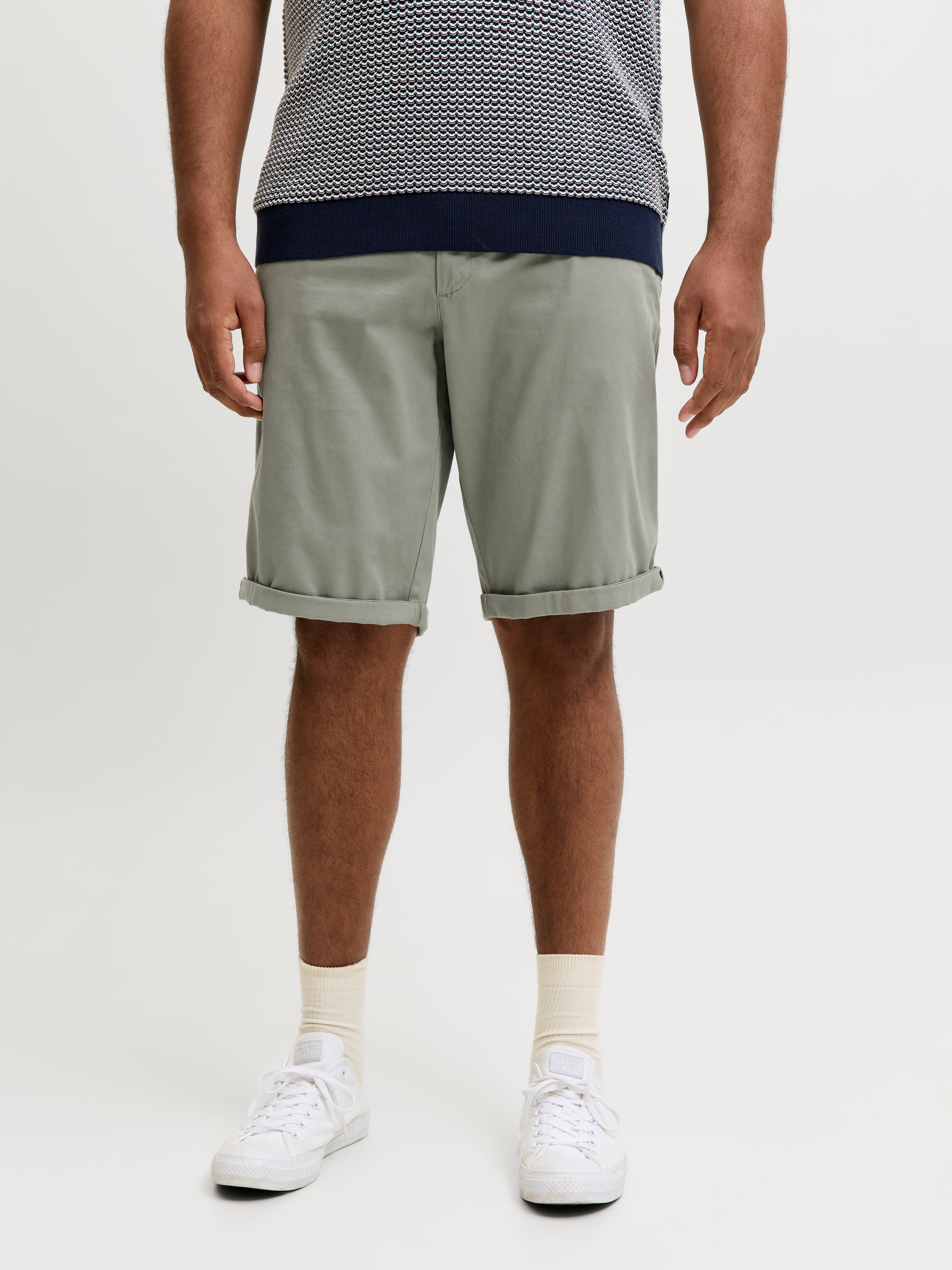 Jack & Jones PlusSize Chinoshorts "JPSTBOWIE JJSHORTS SOLID SN PLS" mit Umschlag