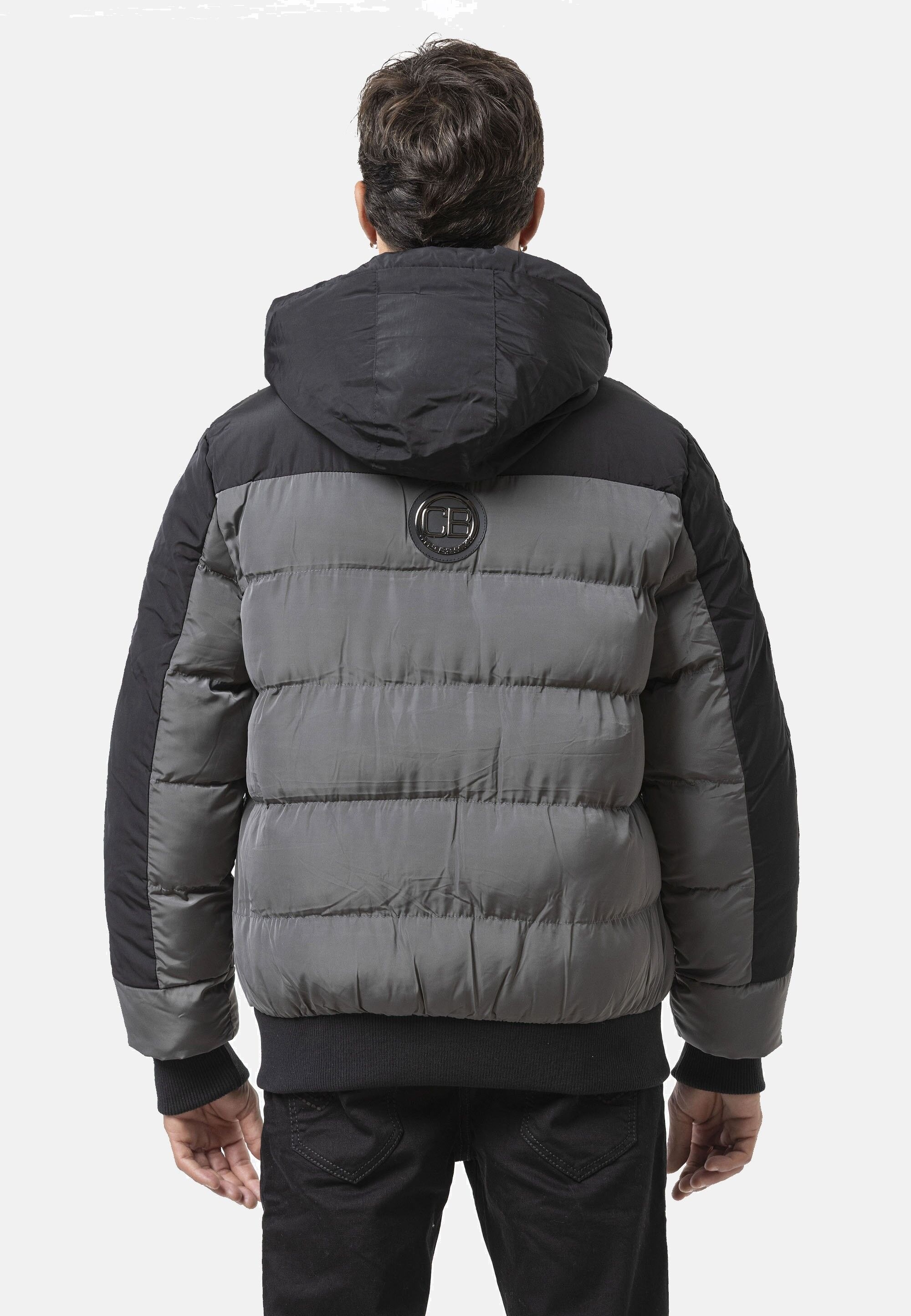 Thumbnail - Cipo & Baxx Winterjacke "CM177" mit Kapuze mit markantem Logo-Patch