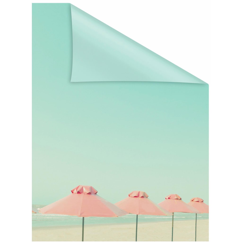 LICHTBLICK ORIGINAL Fensterfolie »Sonnenschirme«, 1 St., blickdicht, strukturiertKlebepunkte