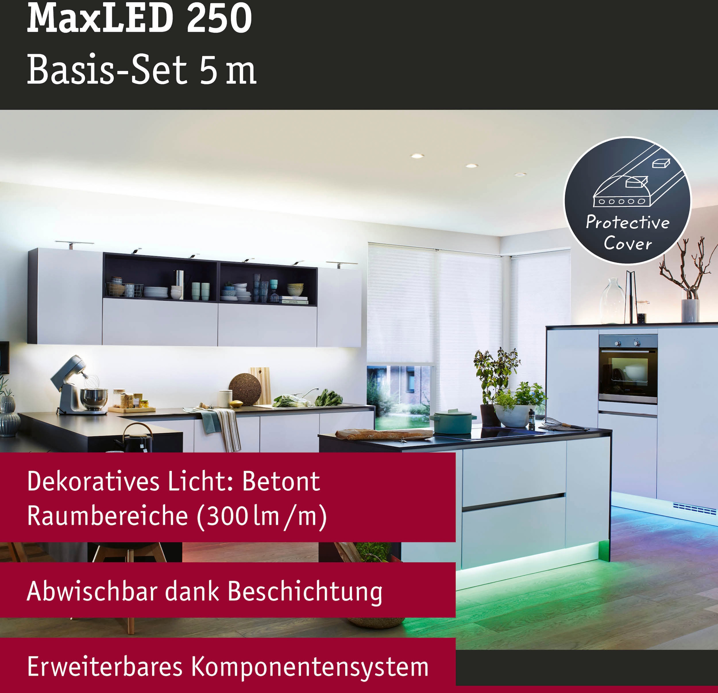 Basisset 1 IP44 beschichtet 22W 250 5m, | Paulmann 1000lm«, »MaxLED Home St.-flammig, kaufen LED-Streifen Zigbee 100 BAUR RGBW, Smart