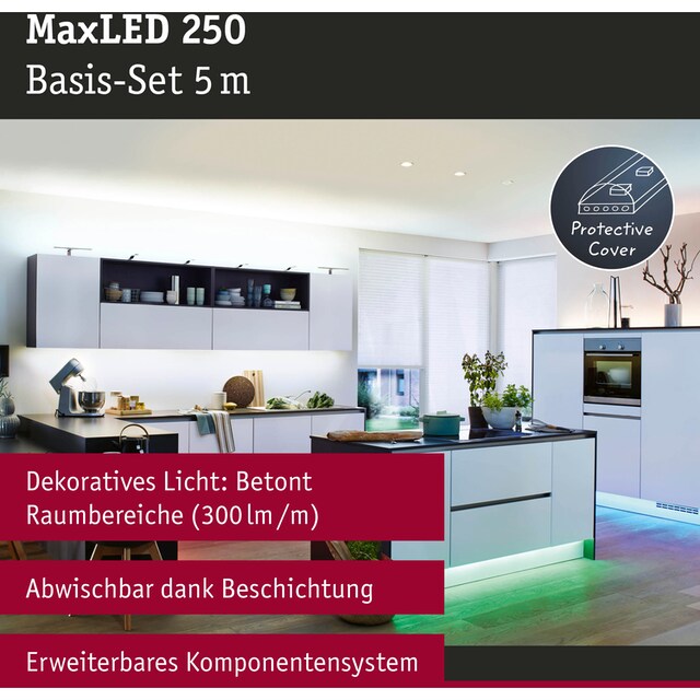 Paulmann LED-Streifen »MaxLED 250 Basisset Smart Home Zigbee IP44 22W 100  1000lm«, 1 St.-flammig, 5m, RGBW, beschichtet kaufen | BAUR