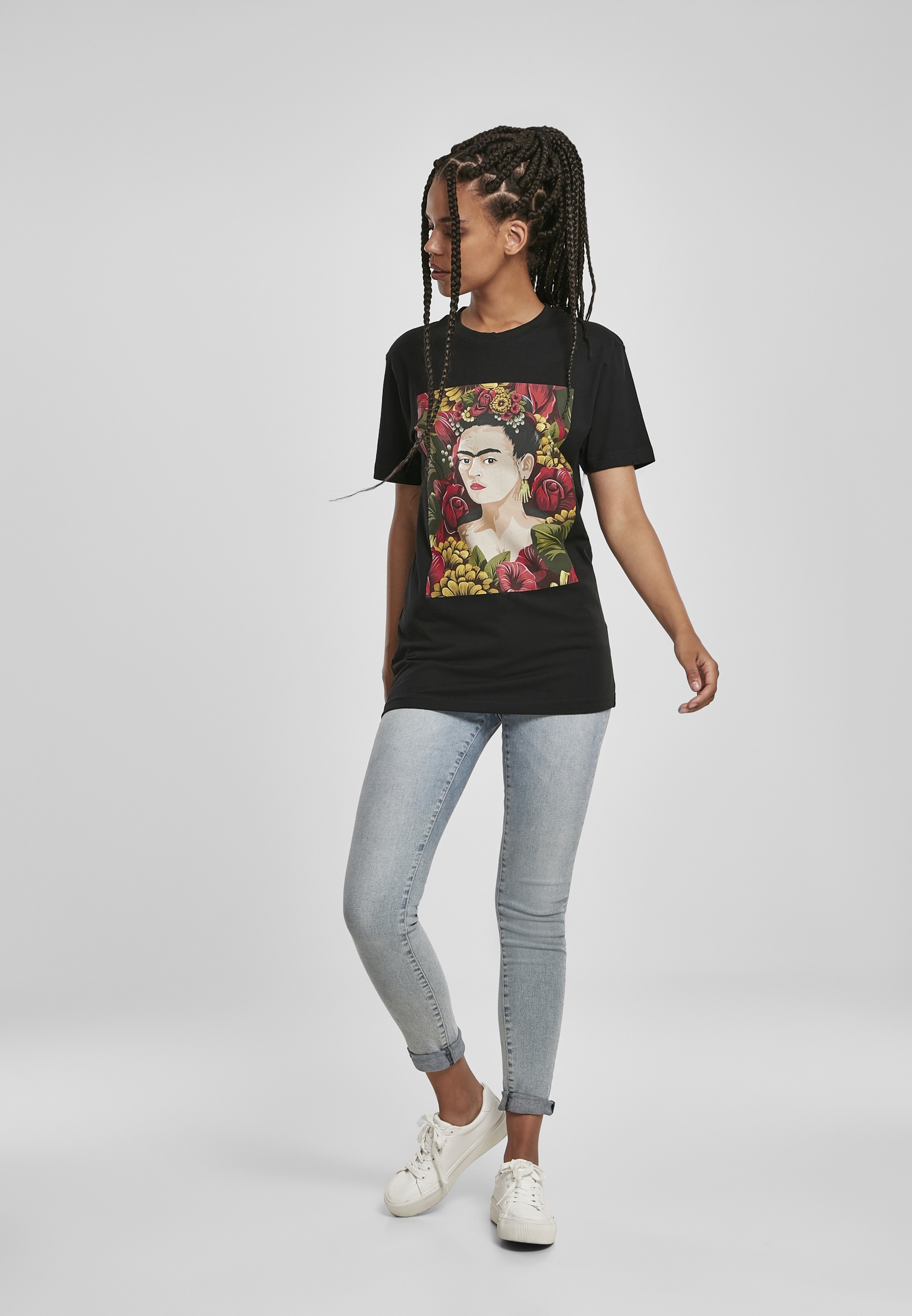 Merchcode Kurzarmshirt »Damen Ladies Frida Kahlo Portrait Tee«, (1 tlg.)  online kaufen | BAUR