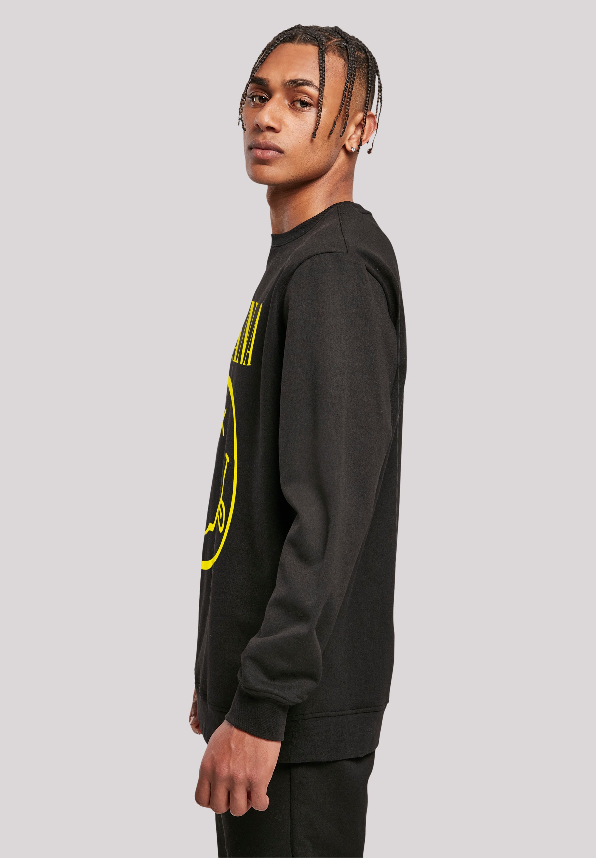F4NT4STIC Sweatshirt »Nirvana Rock Band Yellow Happy Face«, Premium Qualität