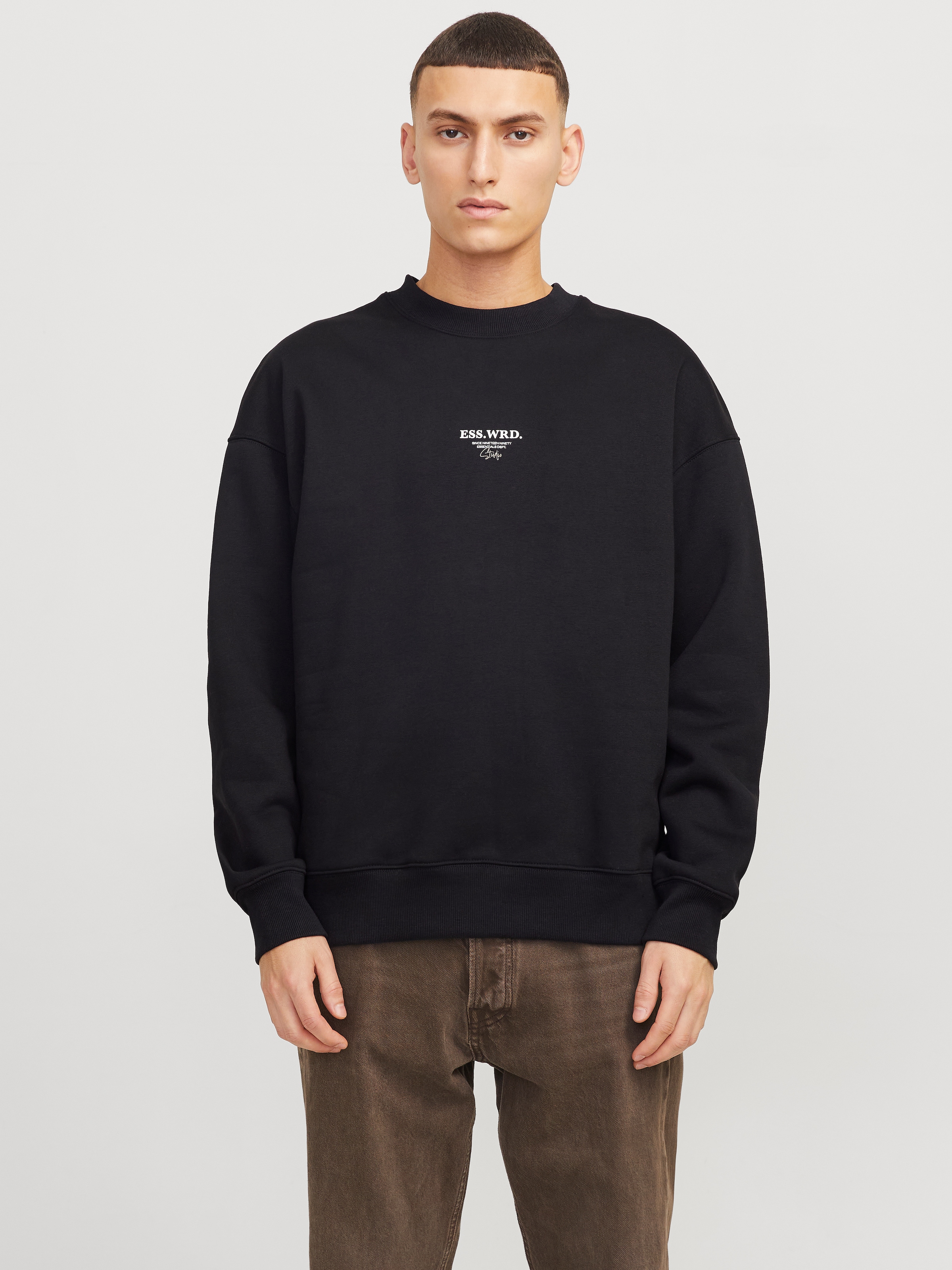 Jack & Jones Sweatshirt "JJEURBAN EDGE STUDIO SWEAT CREW NOOS", mit Front u günstig online kaufen