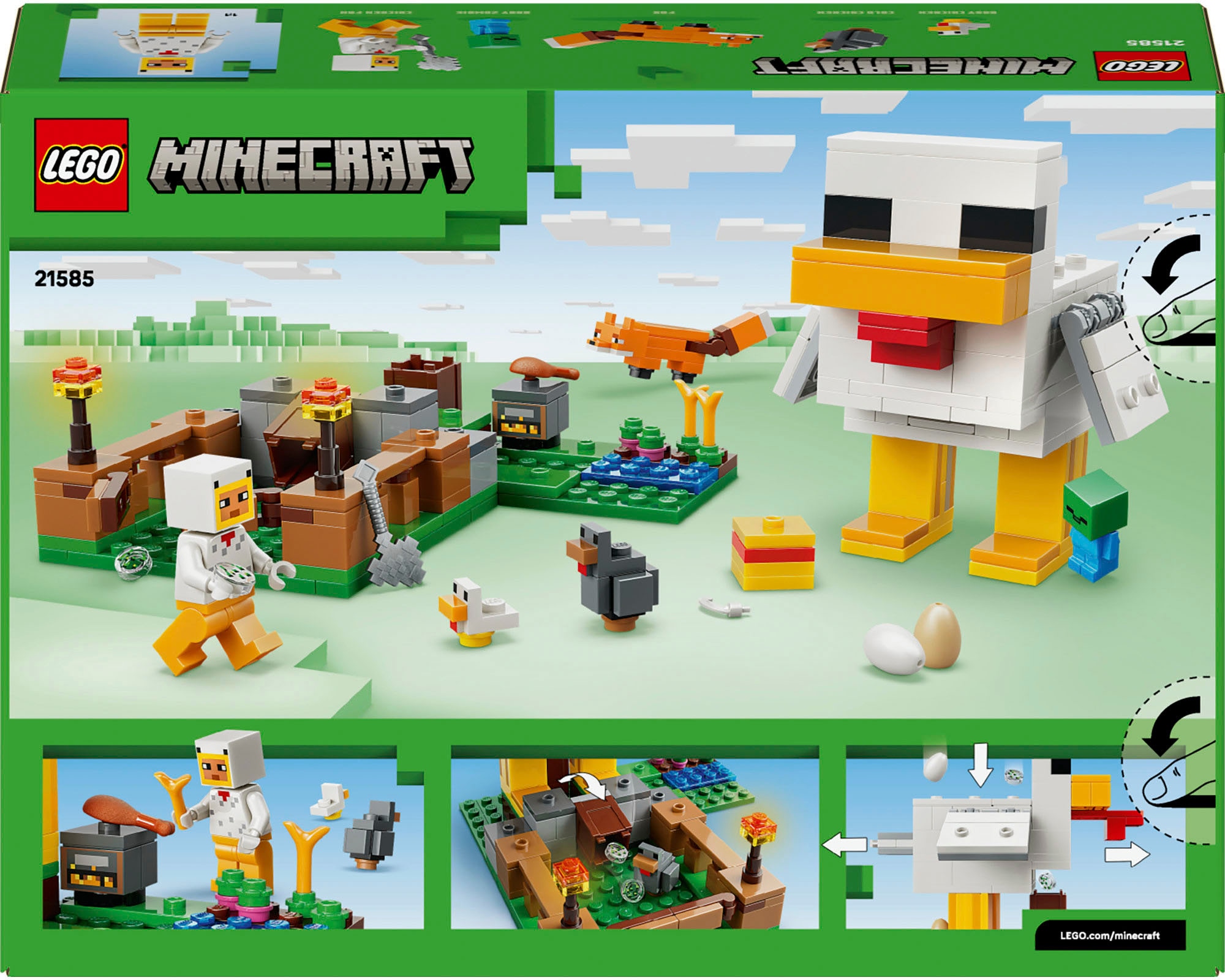 LEGO® Konstruktionsspielsteine »Hühnerfarm (21585), LEGO Minecraft« Made in Europe