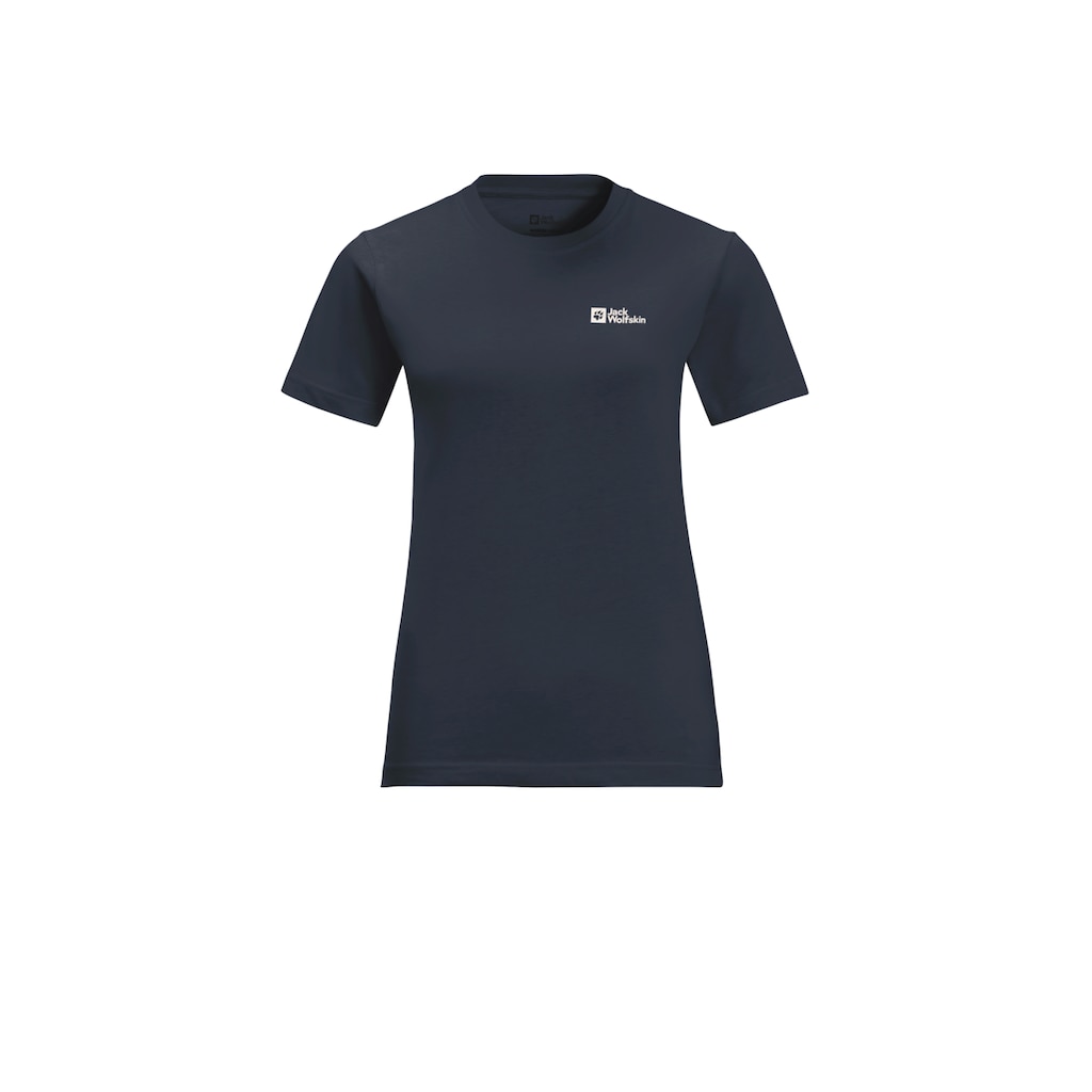 Jack Wolfskin T-Shirt »ESSENTIAL T W«, weiches, klassisches T-Shirt aus atmungsaktiver Bio-Baumwolle