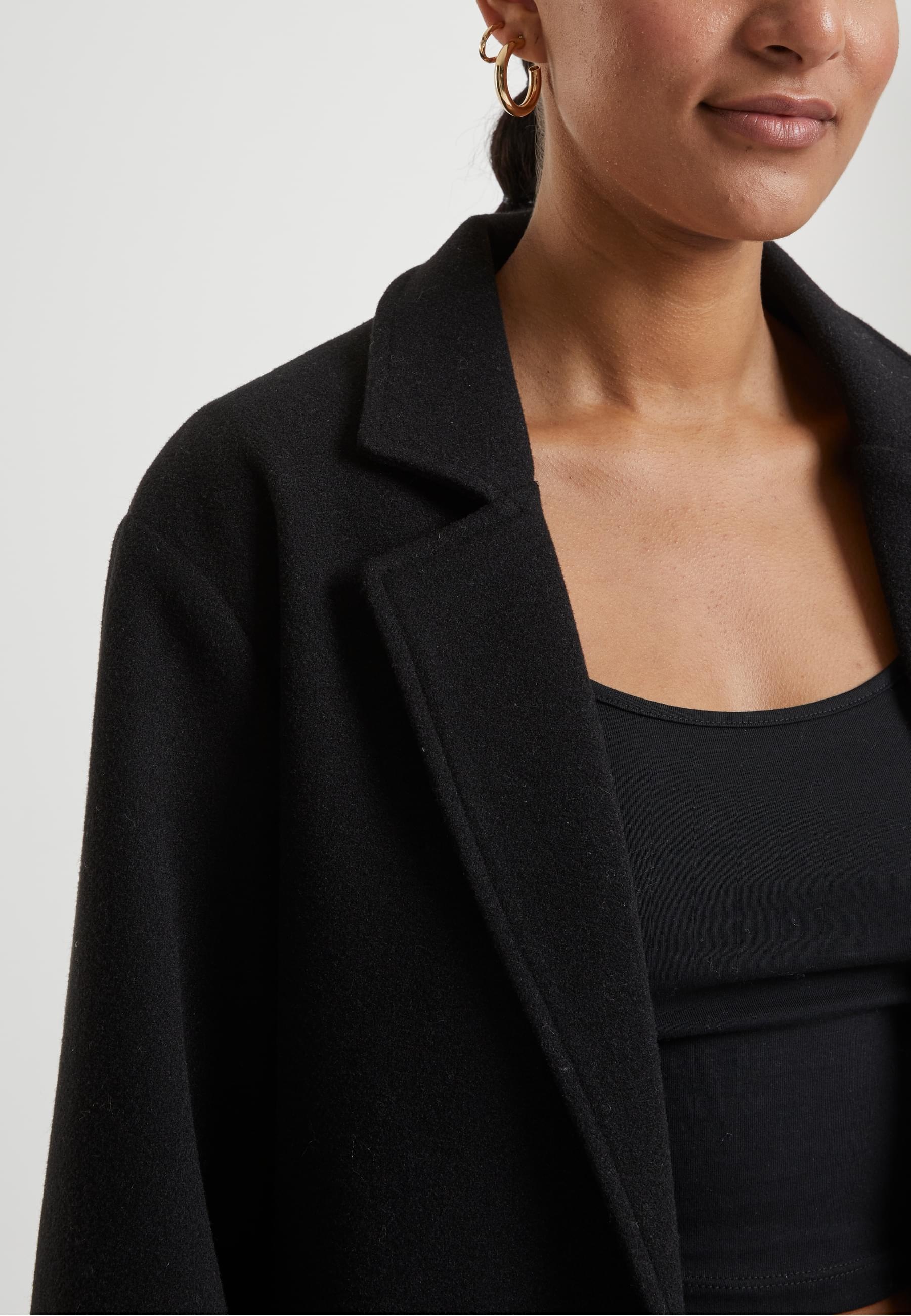 URBAN CLASSICS Winterjacke »Urban Classics Ladies Basic Coat«, (1 St.), ohne Kapuze