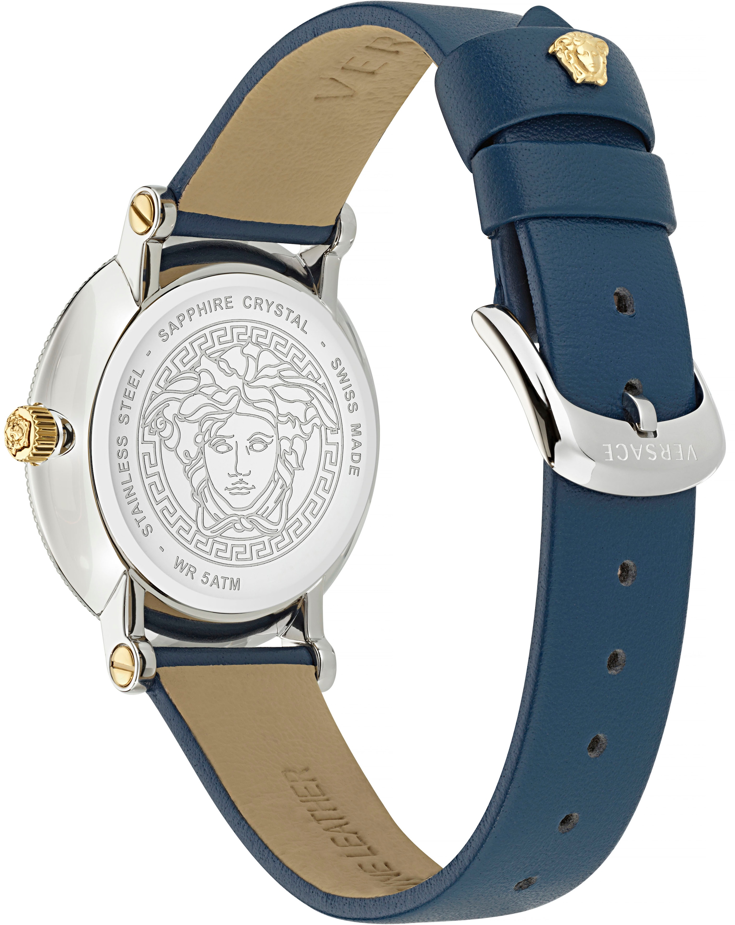 Versace Quarzuhr »GRECA FLOURISH«, Armbanduhr, Damenuhr, Saphirglas, Swiss Made, analog