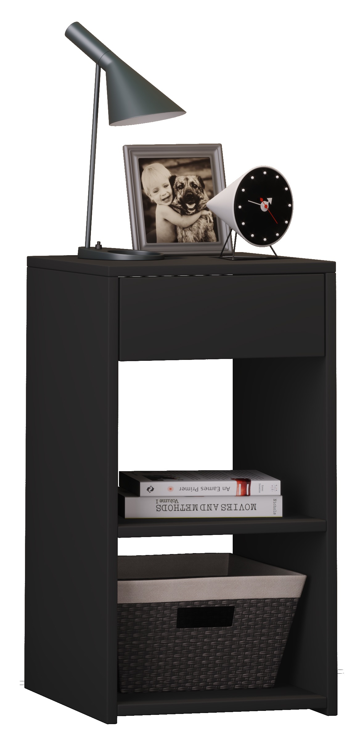 Nachttisch VCMschwarz, Schlafzimmer, Sideboards, "Holz Nachttisch Nachtschrank Sledo Schublade Maxi"