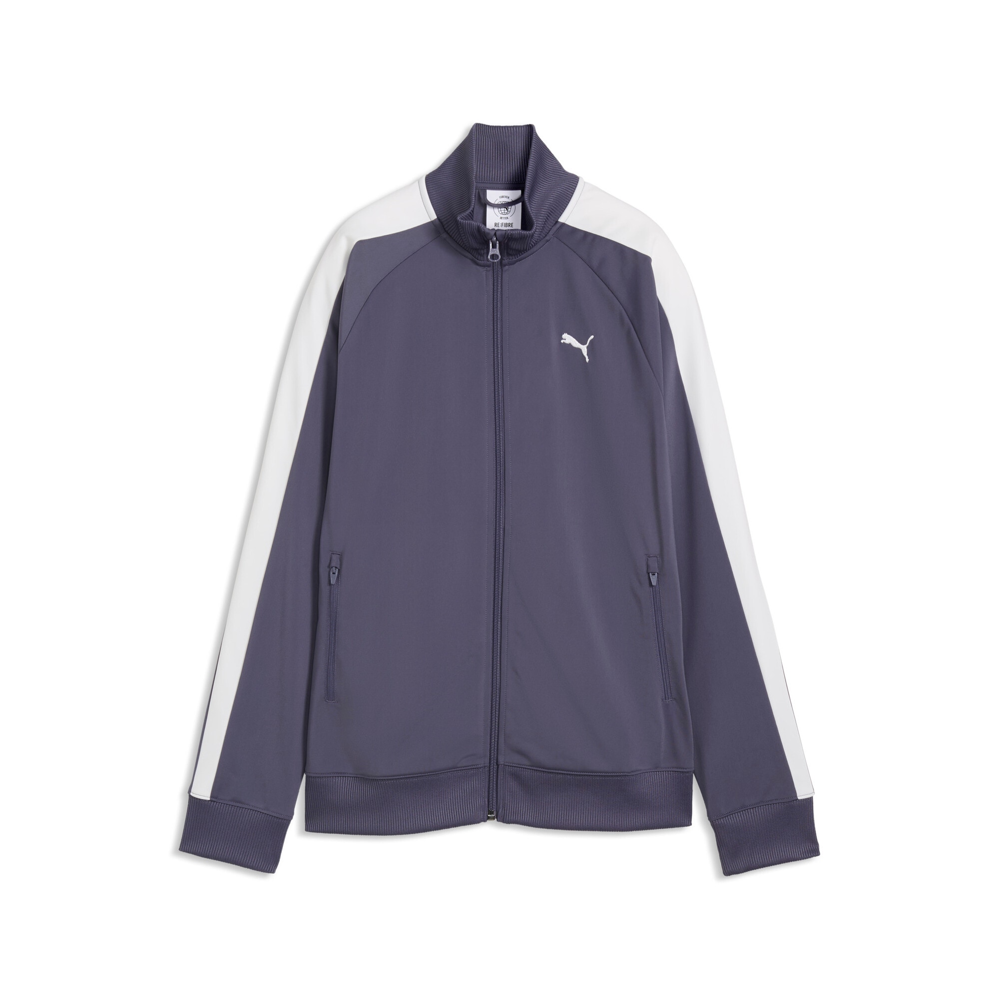 PUMA Trainingsjacke "T7 FOUNDATION POLY TRACK JACKET" ohne Kapuze mit Stehkragen, mit Reißverschluss, ohne Kapuze, Regular Fit