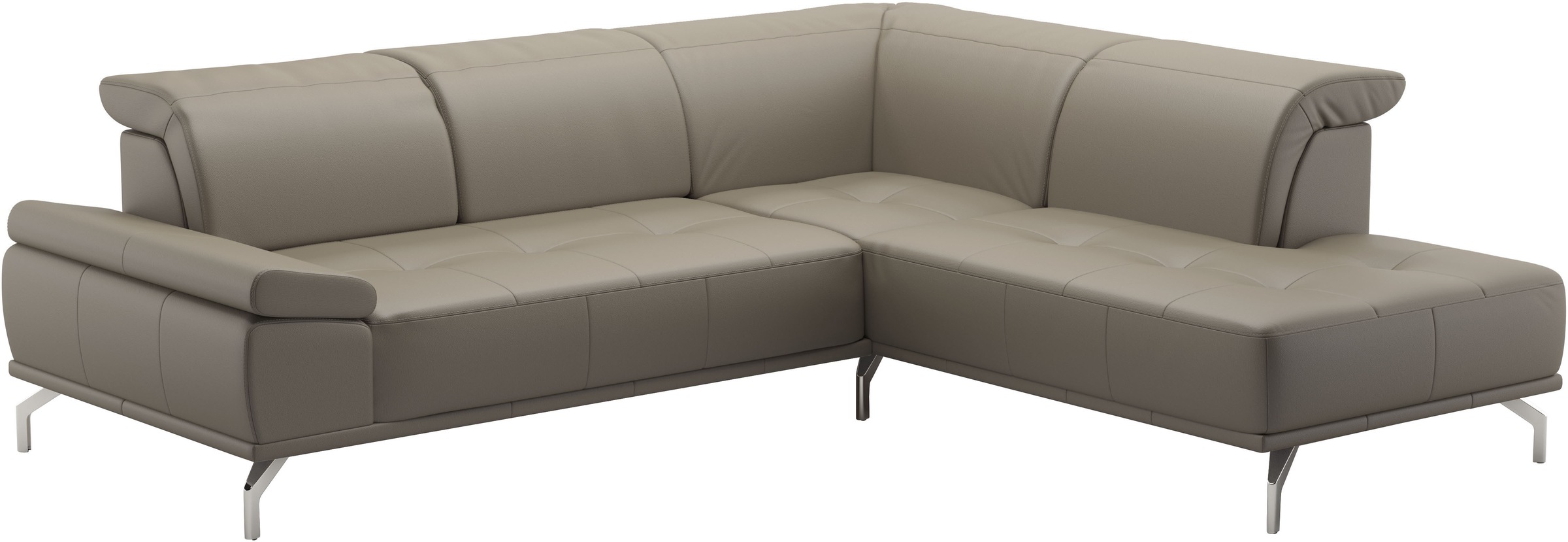 Places of Style Ecksofa »Caluna«, Inkl.Sitztiefenverstellung, wahlweise mit Kopf- und Armteilverstellung