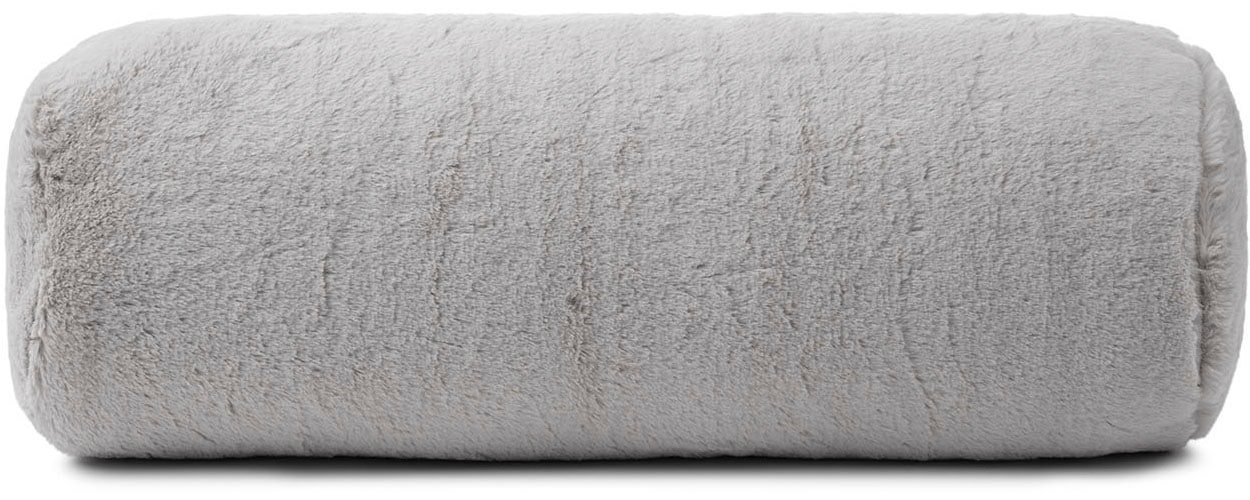 Nackenrolle GÖZZE, B:60cm H:19cm L:20cmsilberfarben, Polyester, Funktionskissen, "Uni Flausch Kissenrolle LaPit"