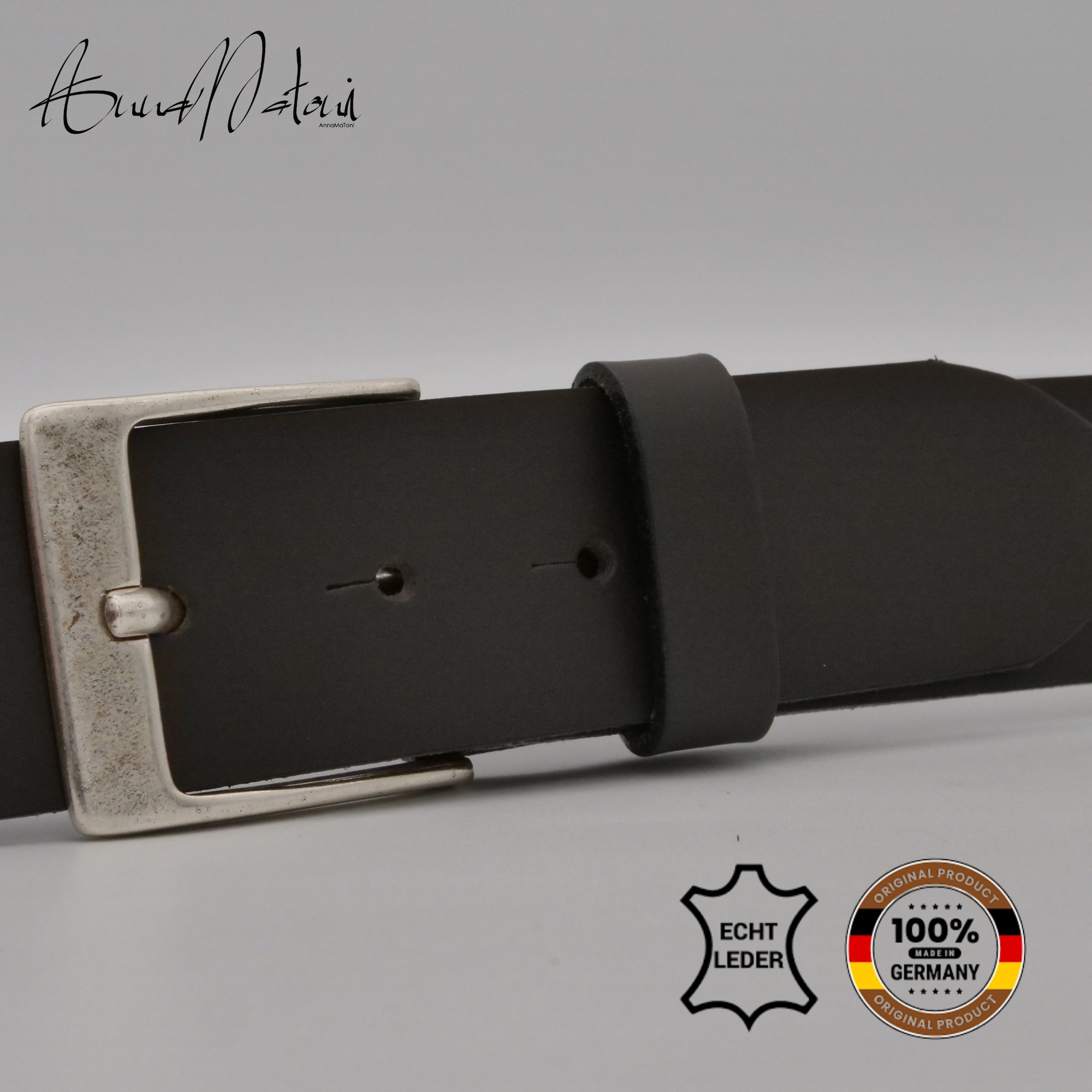 AnnaMatoni Ledergürtel »AnnaMatoni Herren Ledergürtel Made in Germany 4cm echt Leder«